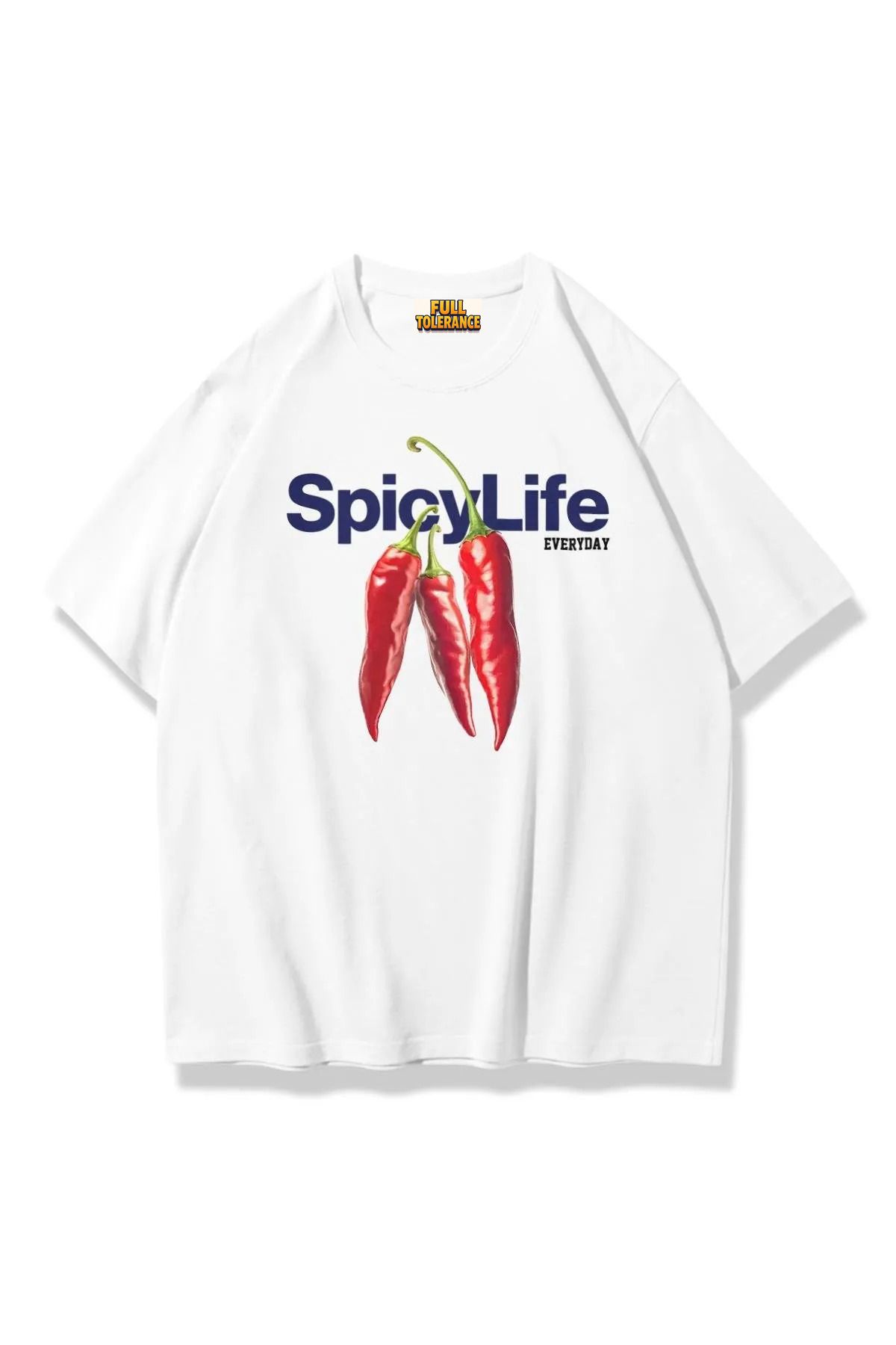 FULL TOLERANCE Kadın Spicy Life Baskılı Oversize T-shirt