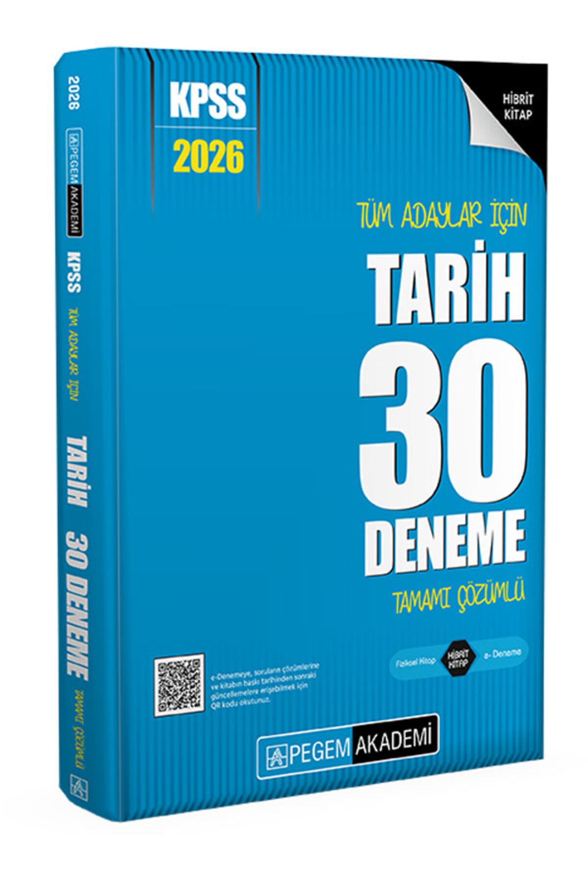 Pegem Akademi Yayıncılık 2026 KPSS Tüm Adaylar İçin Tarih 30 Deneme Tamamı Çözümlü Pegem Yayınları