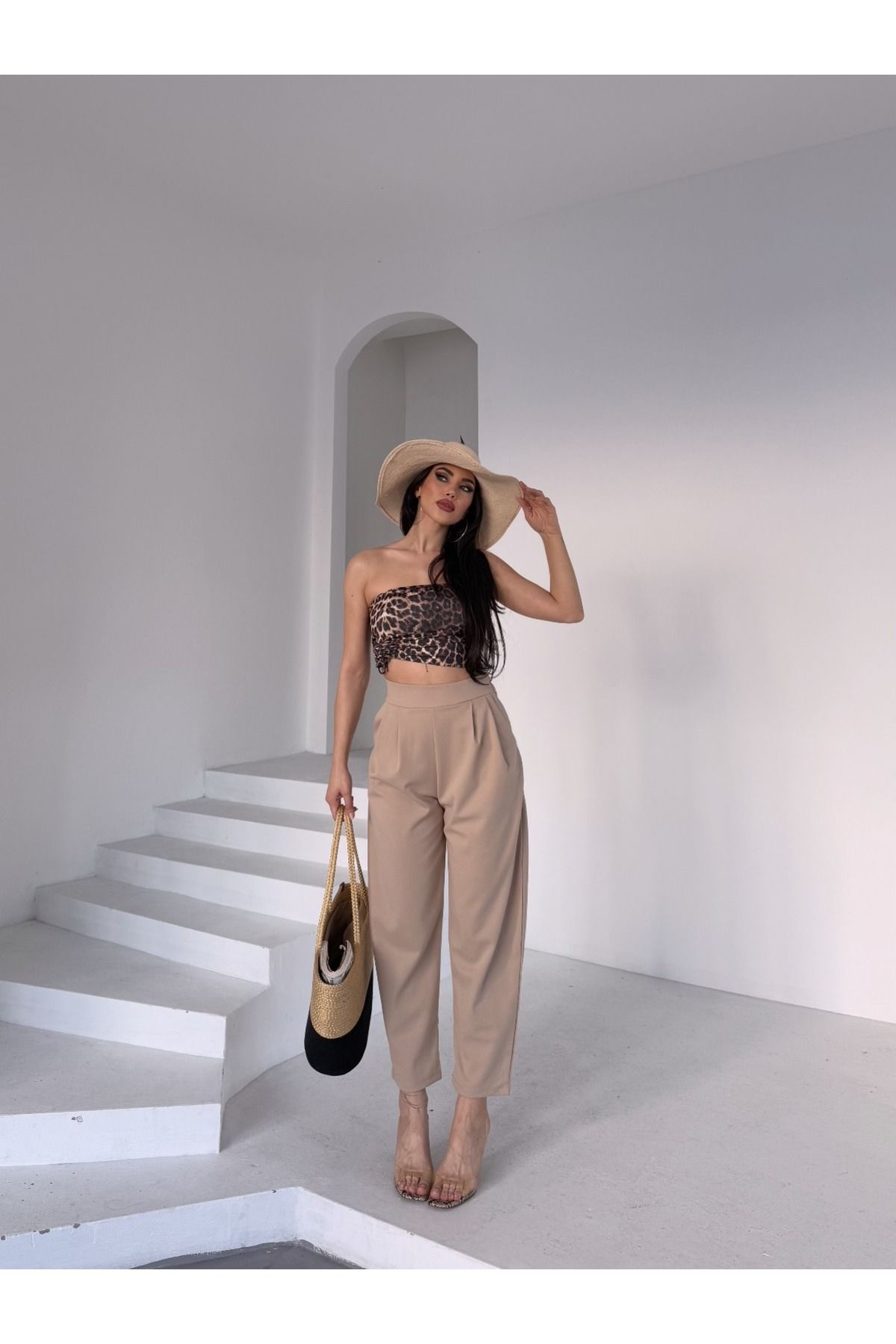 DAFFODİL Daffodil Scuba Krep Likralı Harem Pantolon – Model Y052