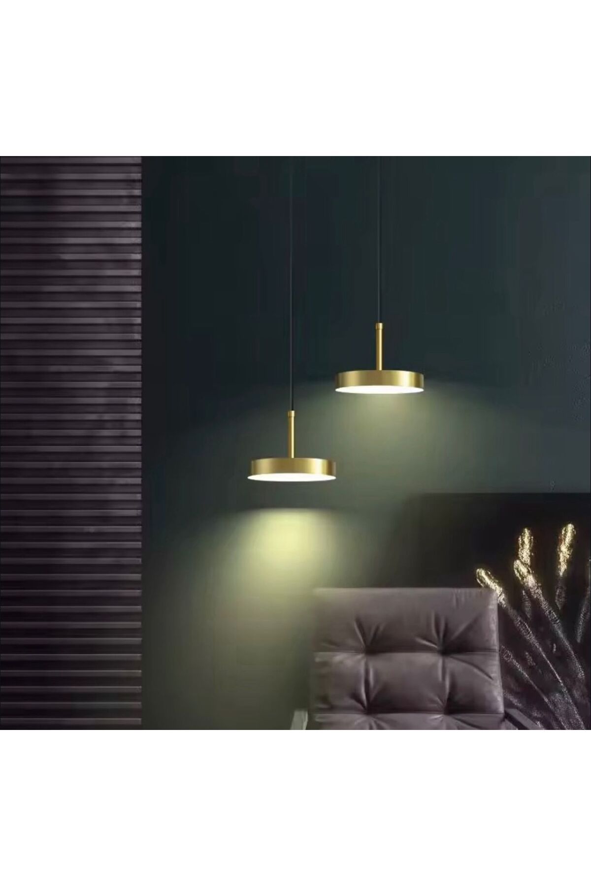 Vonalight Desıng Project 2Li, GOLD Yatakbaşı,Banyo,Sarkıt,lamba,led Aydınlatma,dekoratif 3000K Işık, Çap.12cm