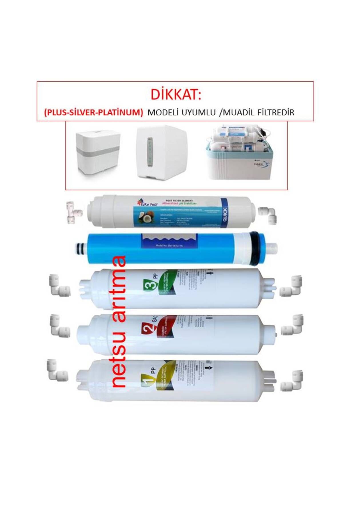 -ihlas Aura Cebilon -plus-silver-platinum-modellerine Uyumlu/muadil, 5 Li Filtre Seti