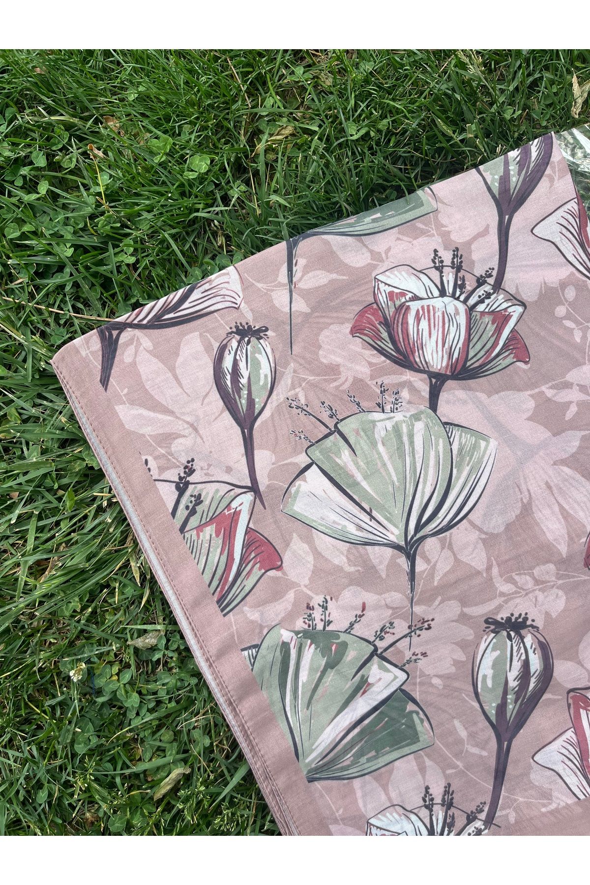 BOUTİCON Kokulu Çiçek Desenli Çok Renkli Soft Pamuklu Şal 75x180