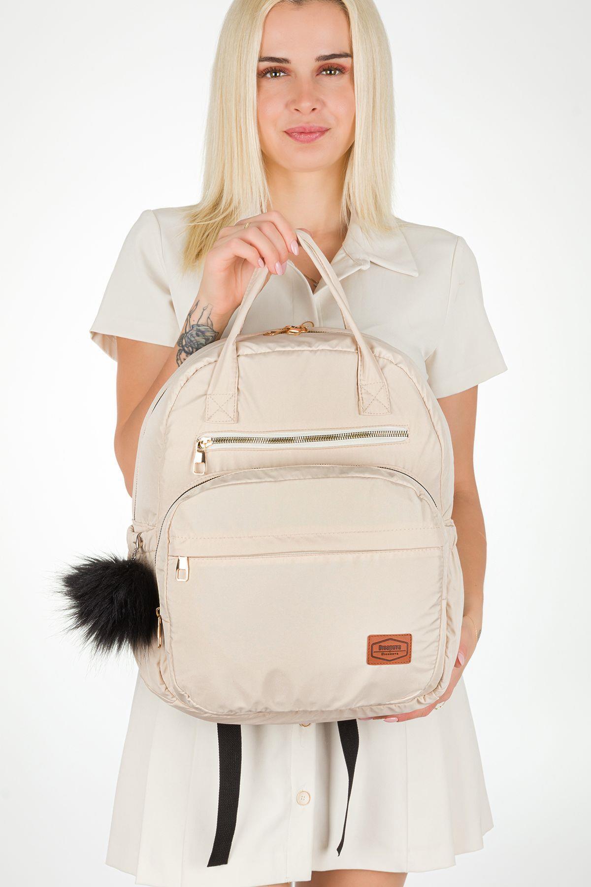 Papyon Baby Kids Bondit Kumaş Anne Bebek Bakım Sırt Çantası Biberon Termos Gözlü fotoğrafı 2 (önizleme)