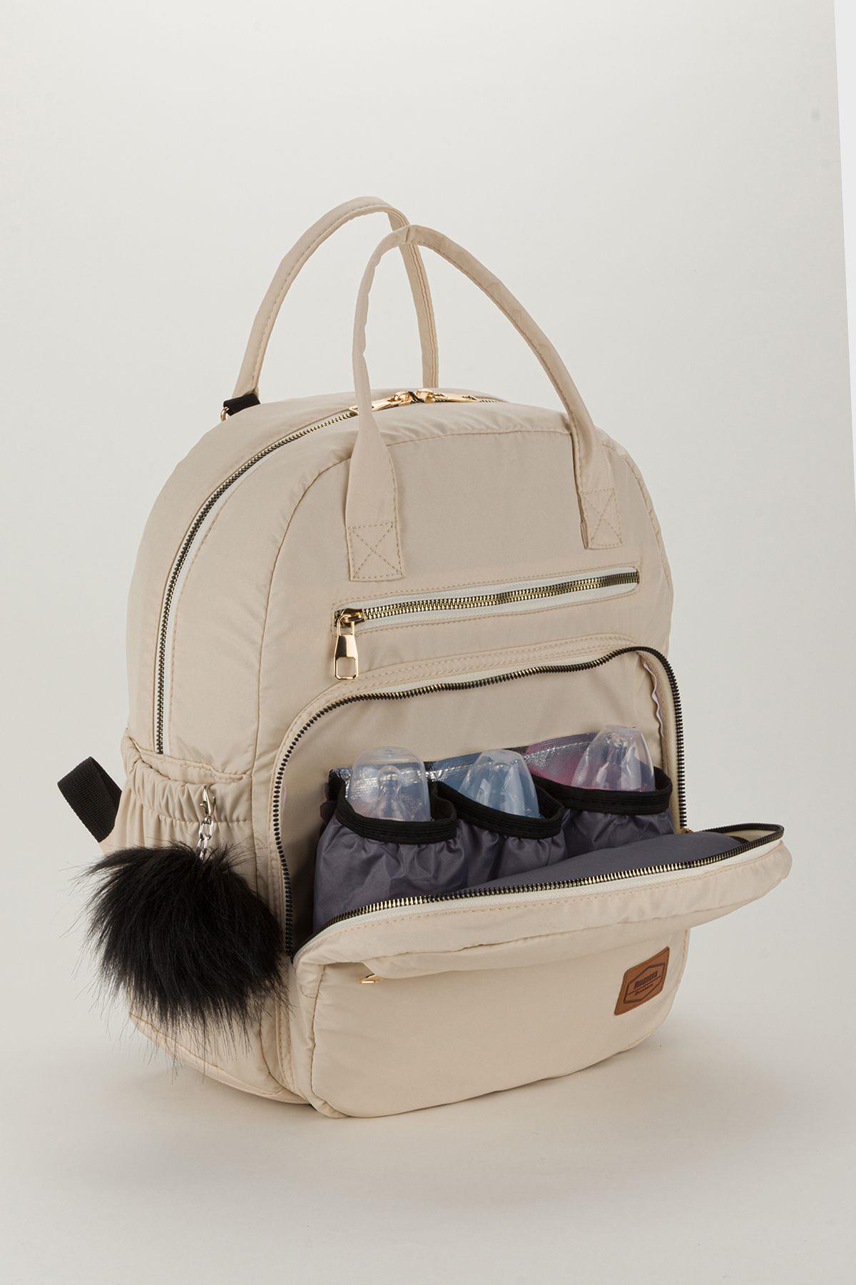 Papyon Baby Kids Bondit Kumaş Anne Bebek Bakım Sırt Çantası Biberon Termos Gözlü fotoğrafı 5 (önizleme)