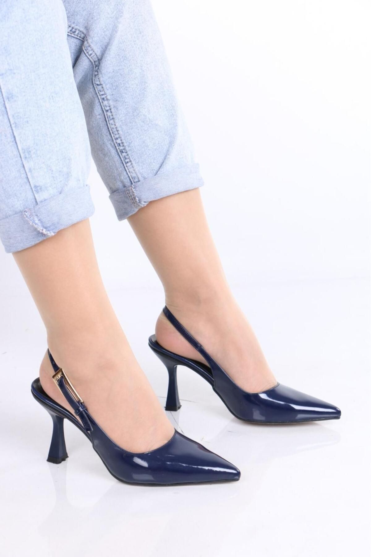 MRZ SHOES KADIN BEJ RUGAN KLASİK TOUKLU STİLETTO