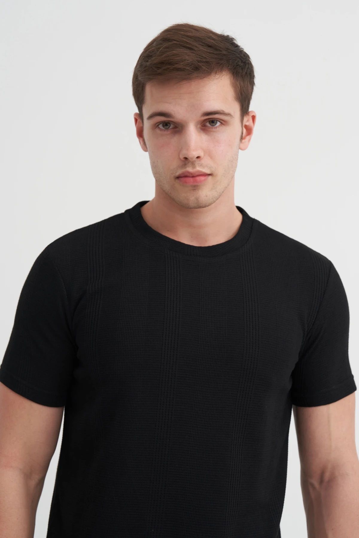 Cazador Erkek Cazador Basic Slim Fit Kesim Bisiklet Yaka Özel Desenli T-Shirt