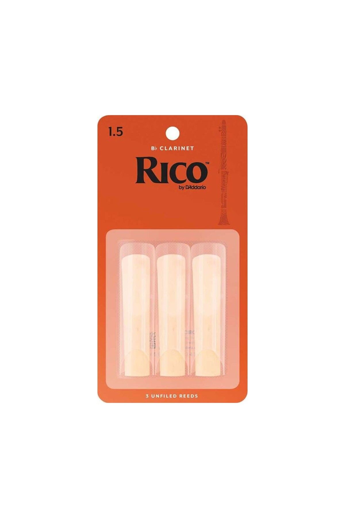Daddario D'Addario Woodwinds Rico RCA0315 Sib Klarnet Kamışı (3 lü) No:1,5
