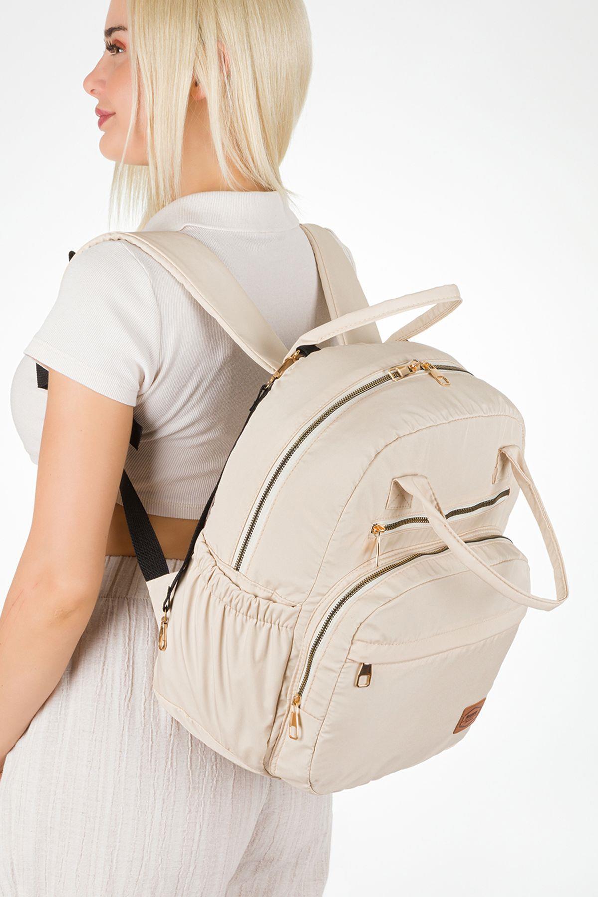 Papyon Baby Kids Bondit Kumaş Anne Bebek Bakım Sırt Çantası Biberon Termos Gözlü fotoğrafı 7 (önizleme)