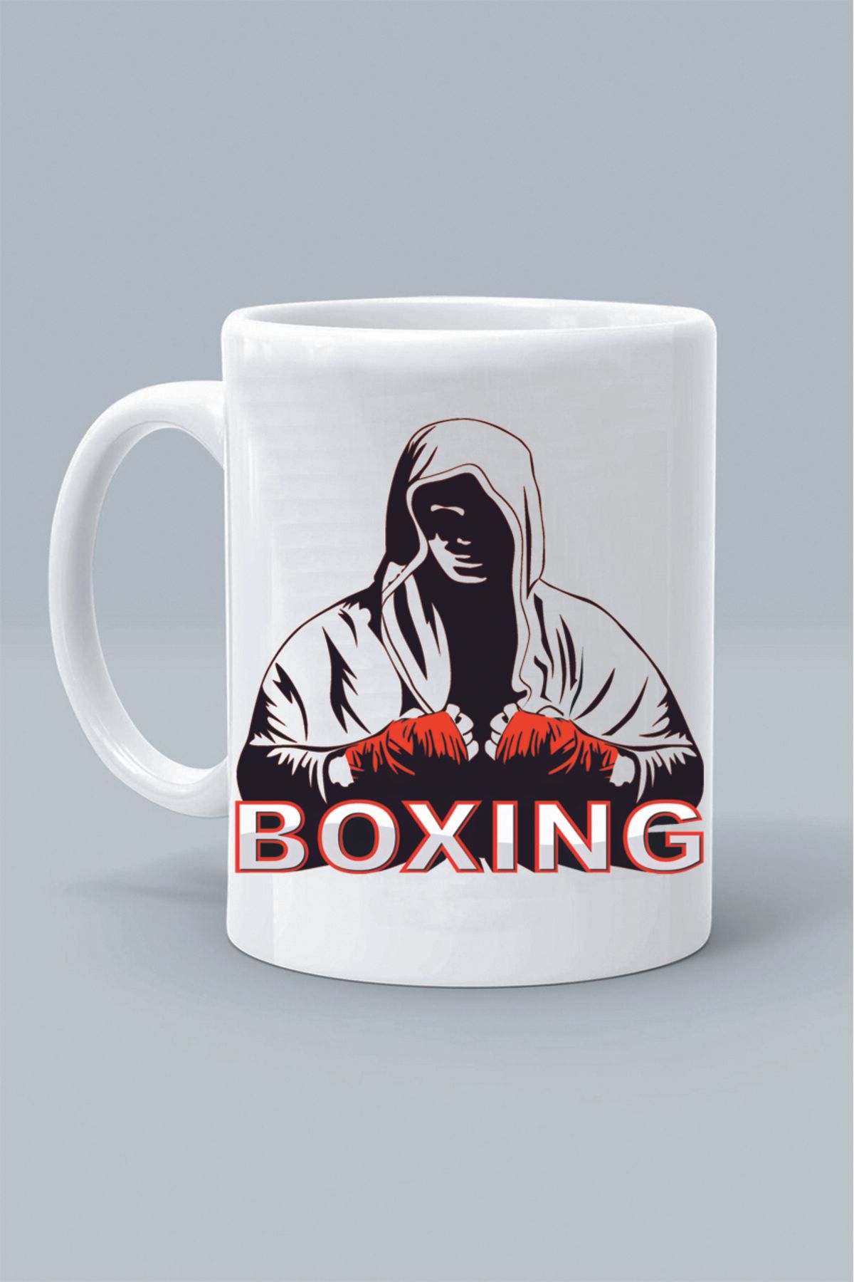 Olympus plus BOXING BOKS ELİDVEN SPOR MAN TASARIM BASKILI BEYAZ KLASİK KUPA BARDAK