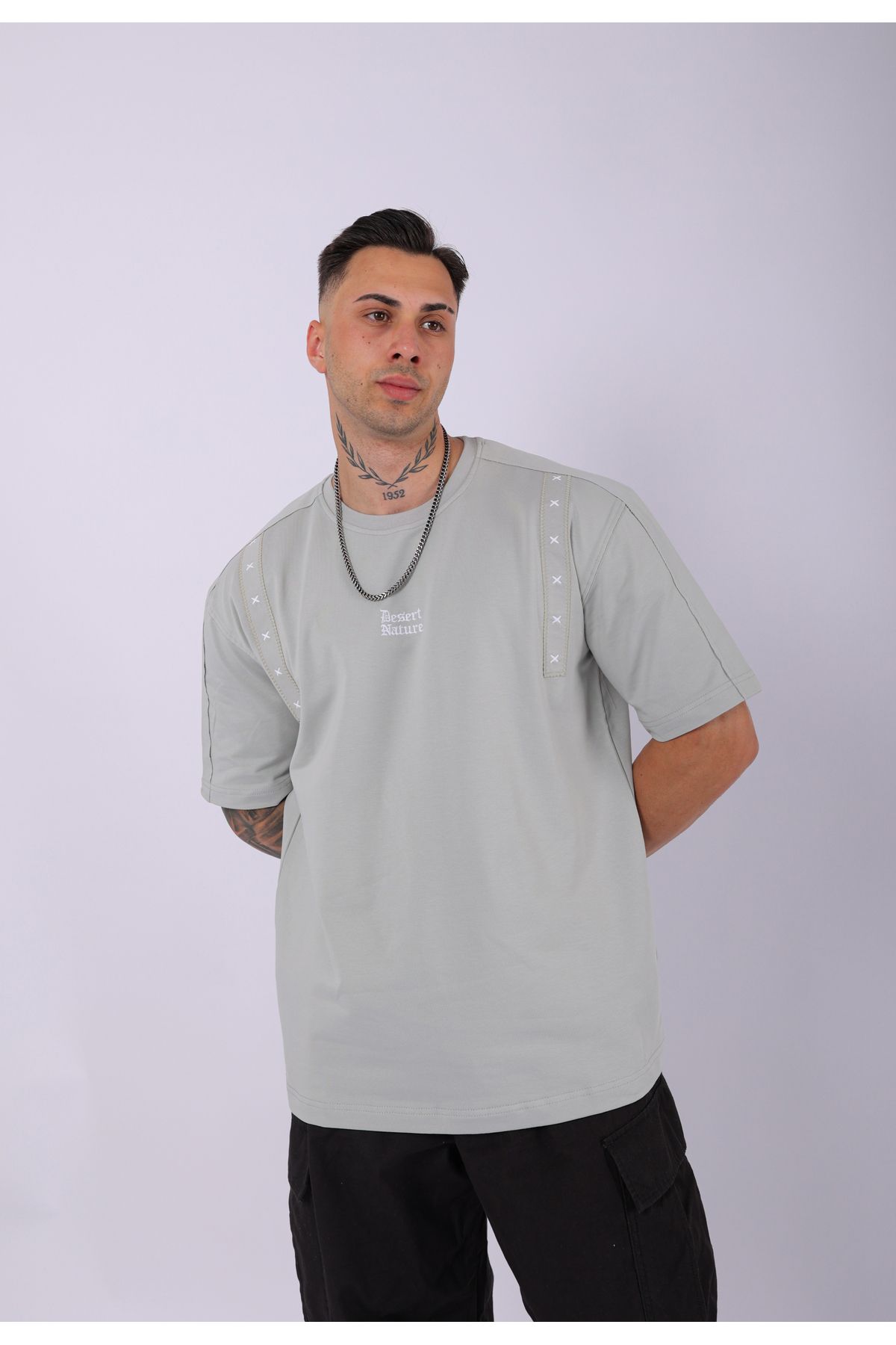 Lescho UNISEX DESERT NATURE NAKIŞLI OVERSIZE T-SHIRT