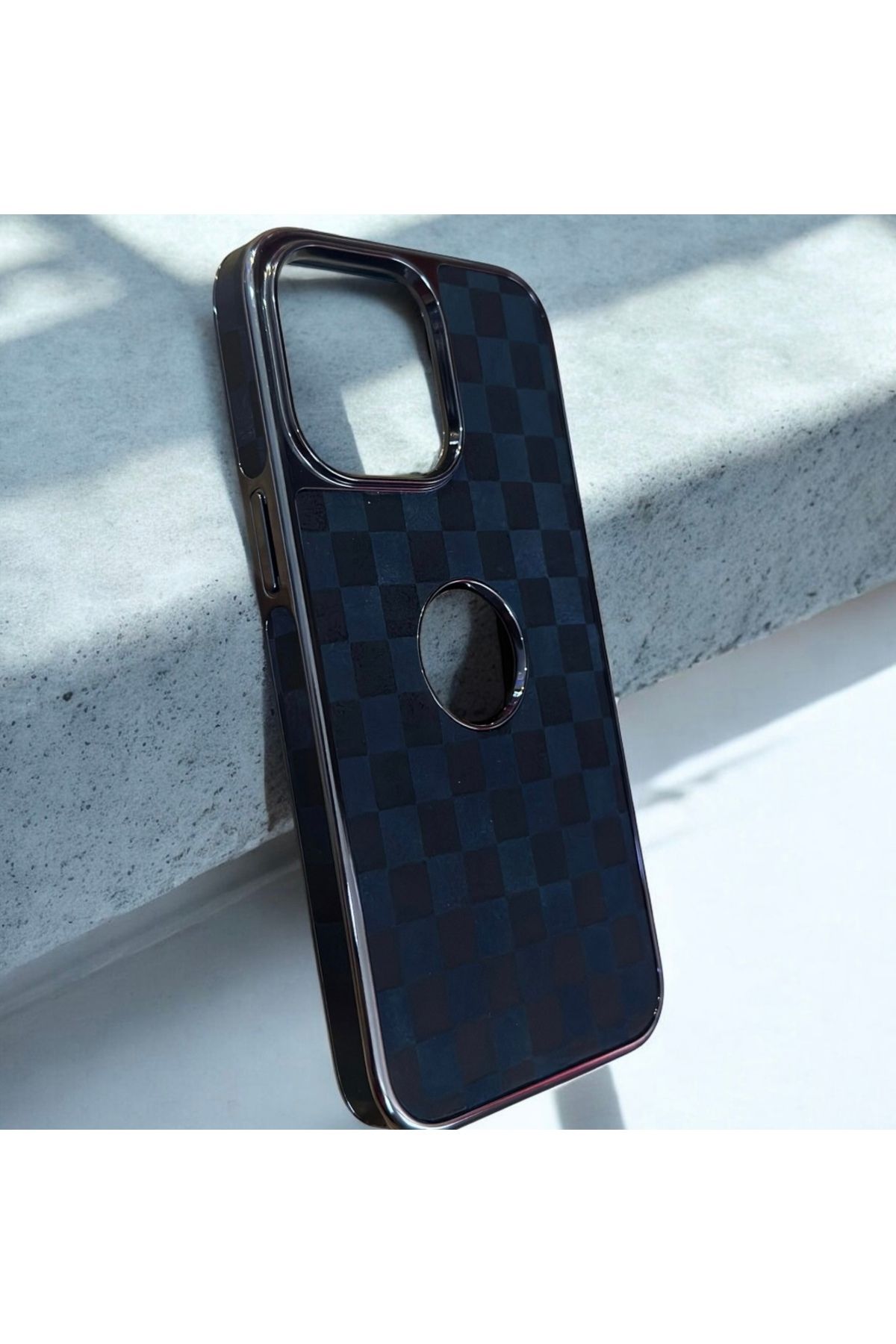 shop İPhone 14 Pro Max Deri İçi Kadife Cep Telefonu Kılıfı