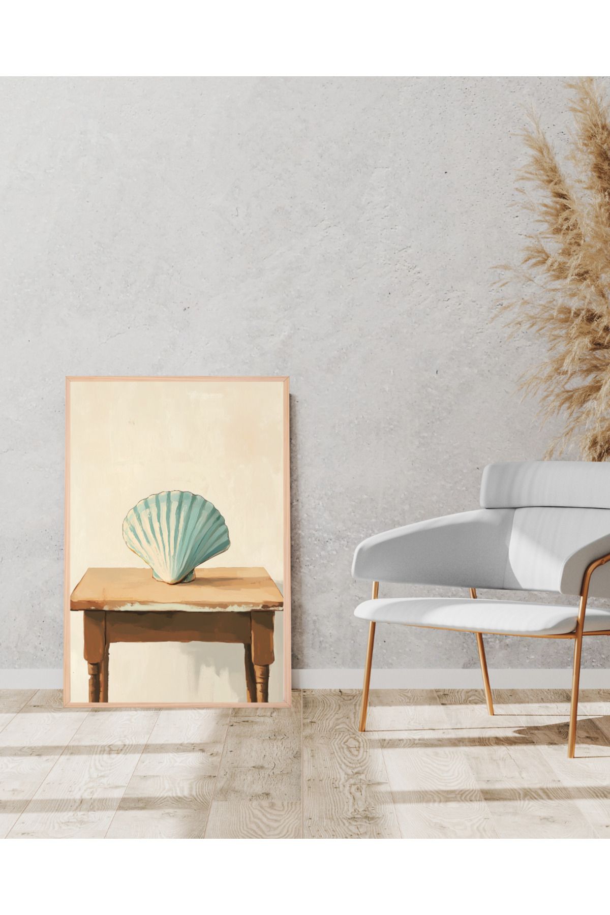 Tuba Decor Tek parça Ahşap Çerçeve Görünümlü MDF Tablo