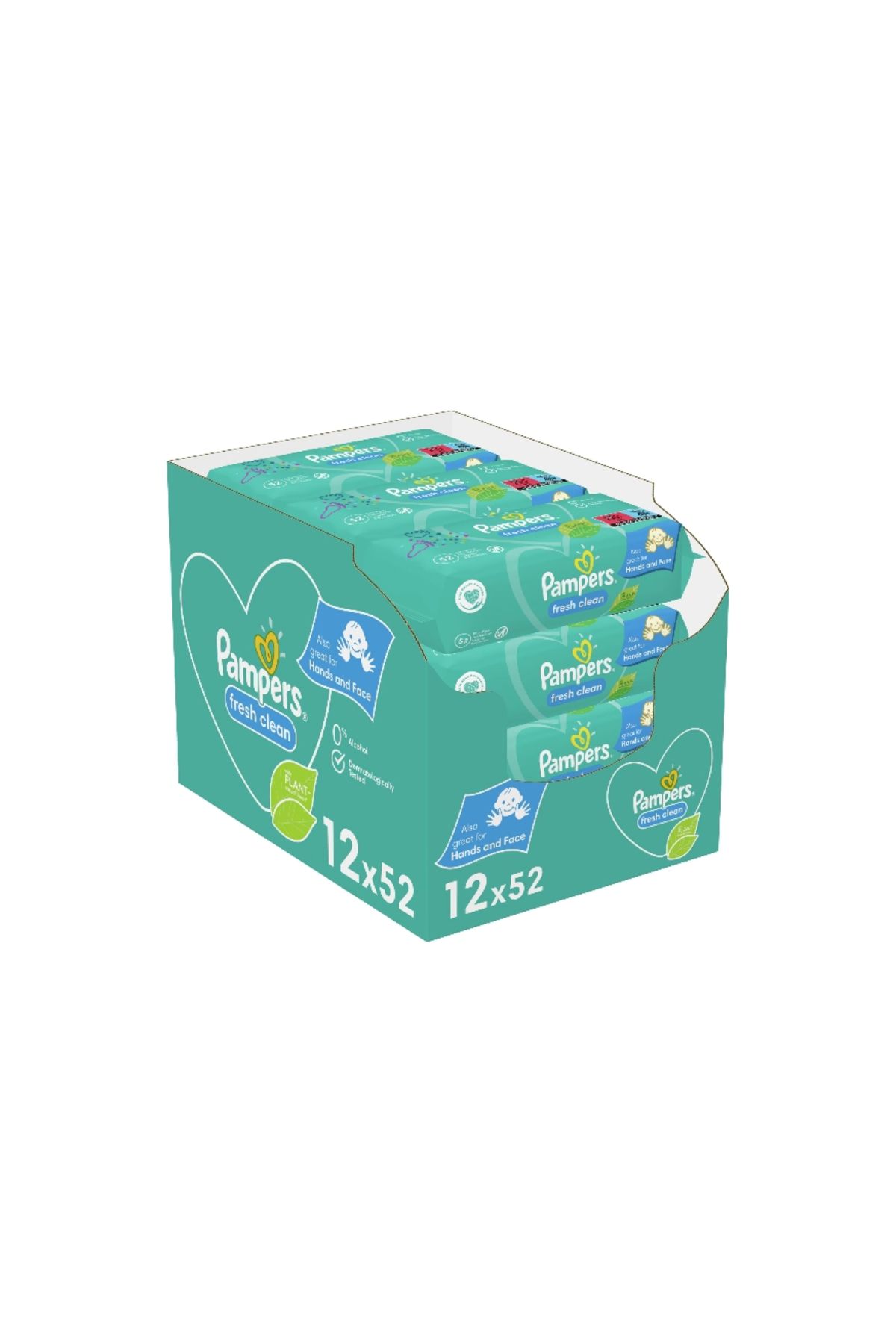 Pampers Fresh Clean Servetele Umede, 12 Pachete X 52, 624 Buc - One Size