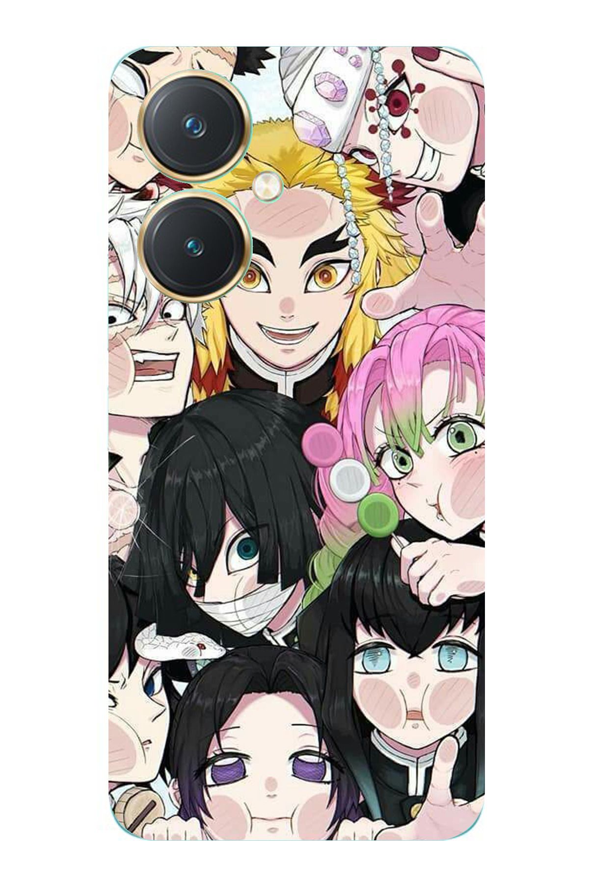 TechTree Vivo Y27 Uyumlu Demon Slayer Manga Şeffaf Silikon Kılıf