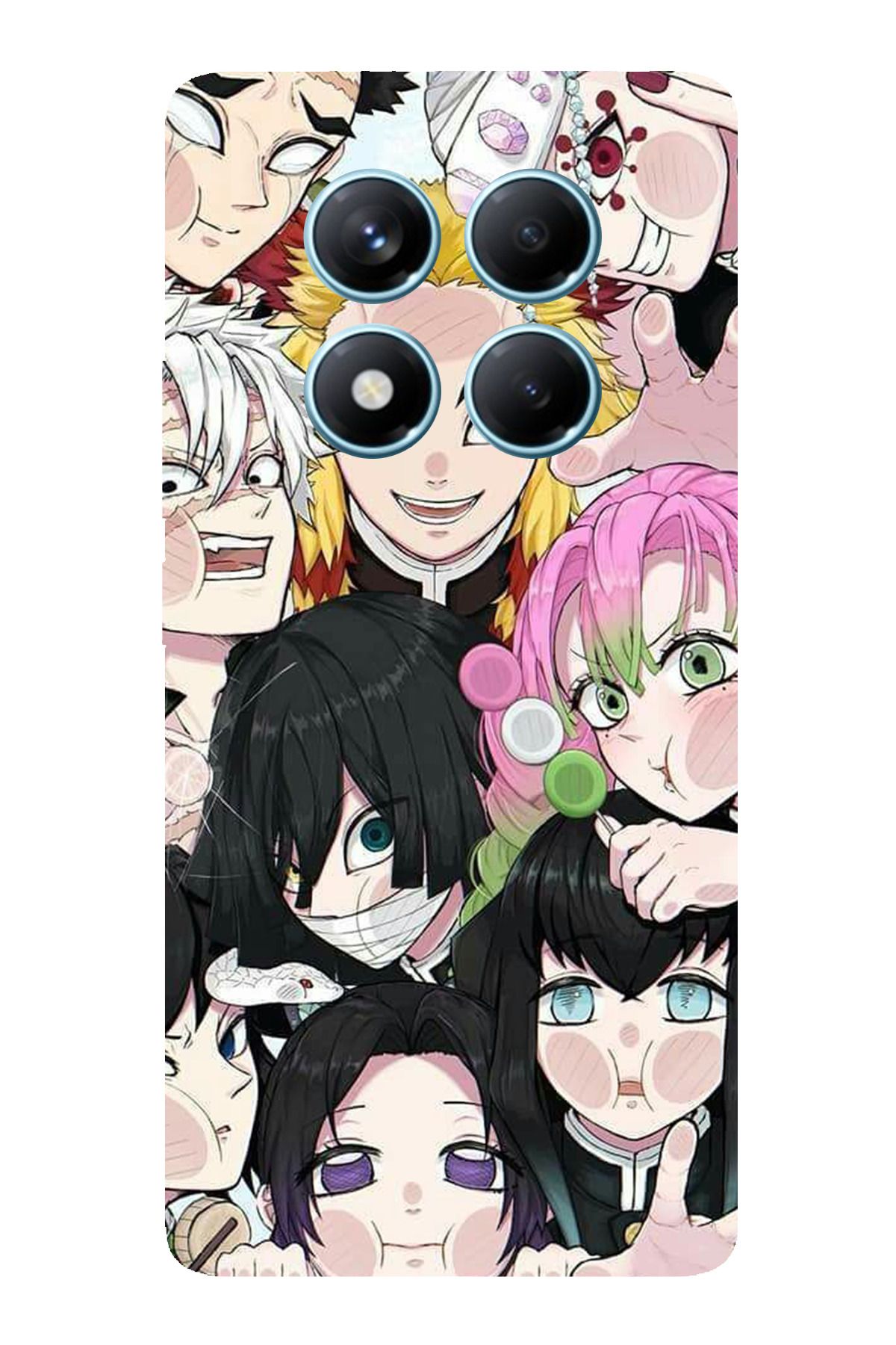 TechTree Redmi Note 14 Pro 4G Uyumlu Demon Slayer Manga Şeffaf Silikon Kılıf