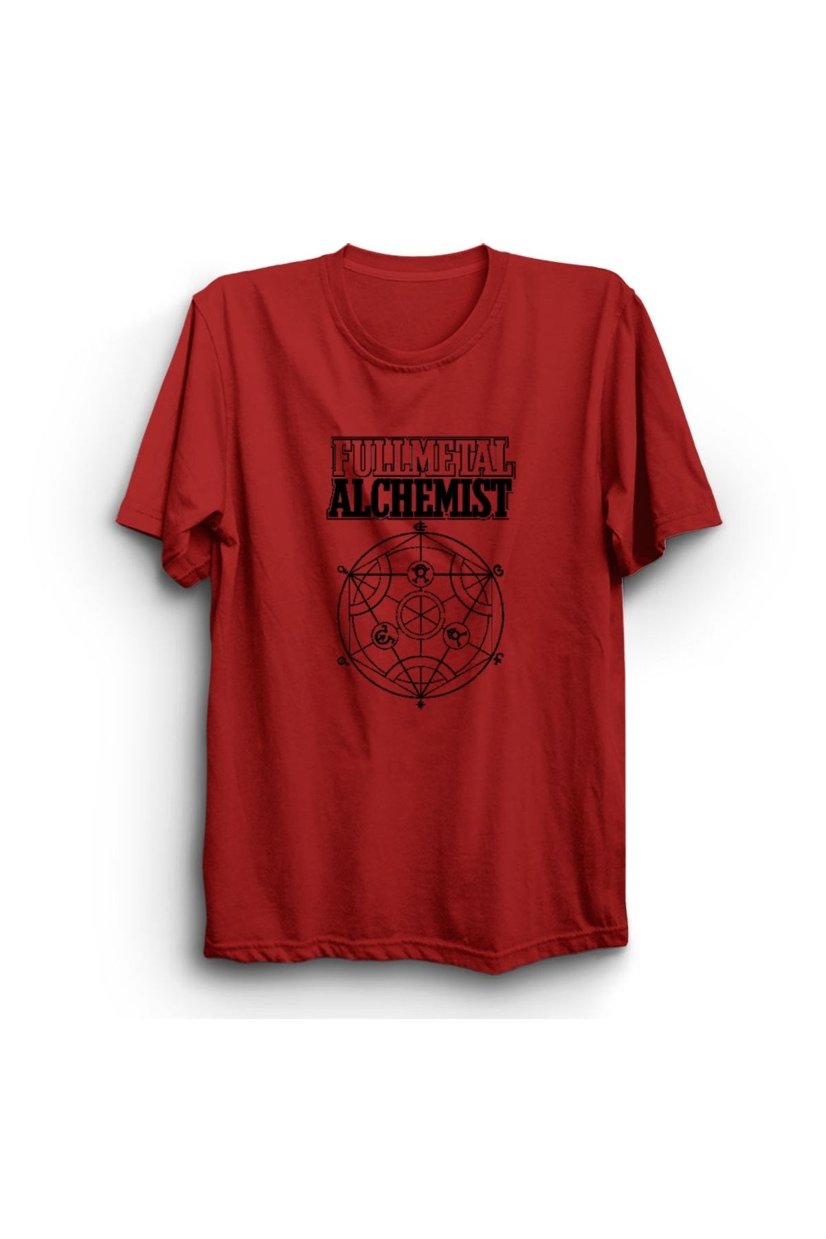 The Fame Fullmetal Alchemist, Anime Manga, Symbol Baskılı Unisex %100 Pamuk Tişört