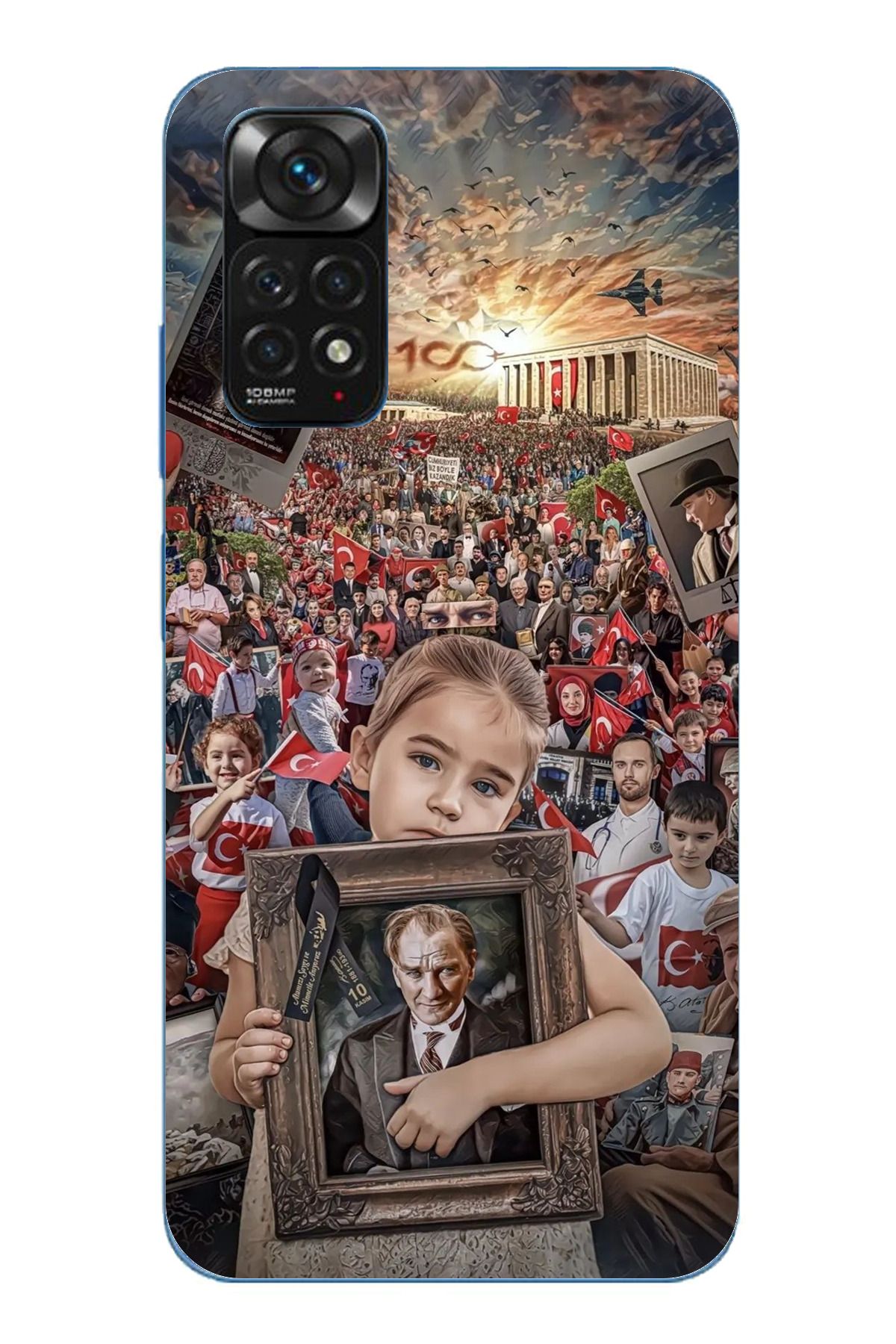 TechTree Redmi Note 11 / 11S Uyumlu Anıtkabir Atatürk Portre Şeffaf Silikon Kılıf