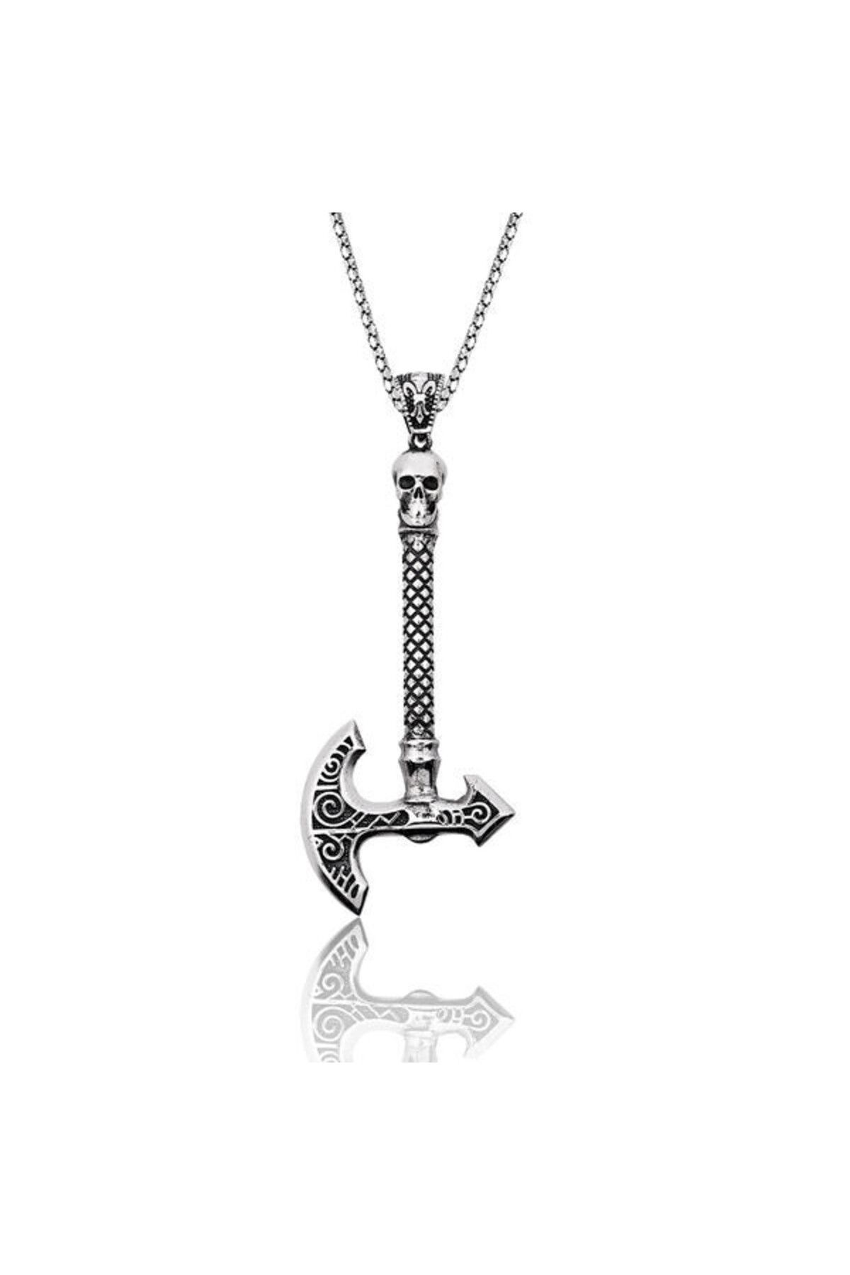 shop Kuru Kafa Balta 925 Ayar Gümüş Erkek Kolye