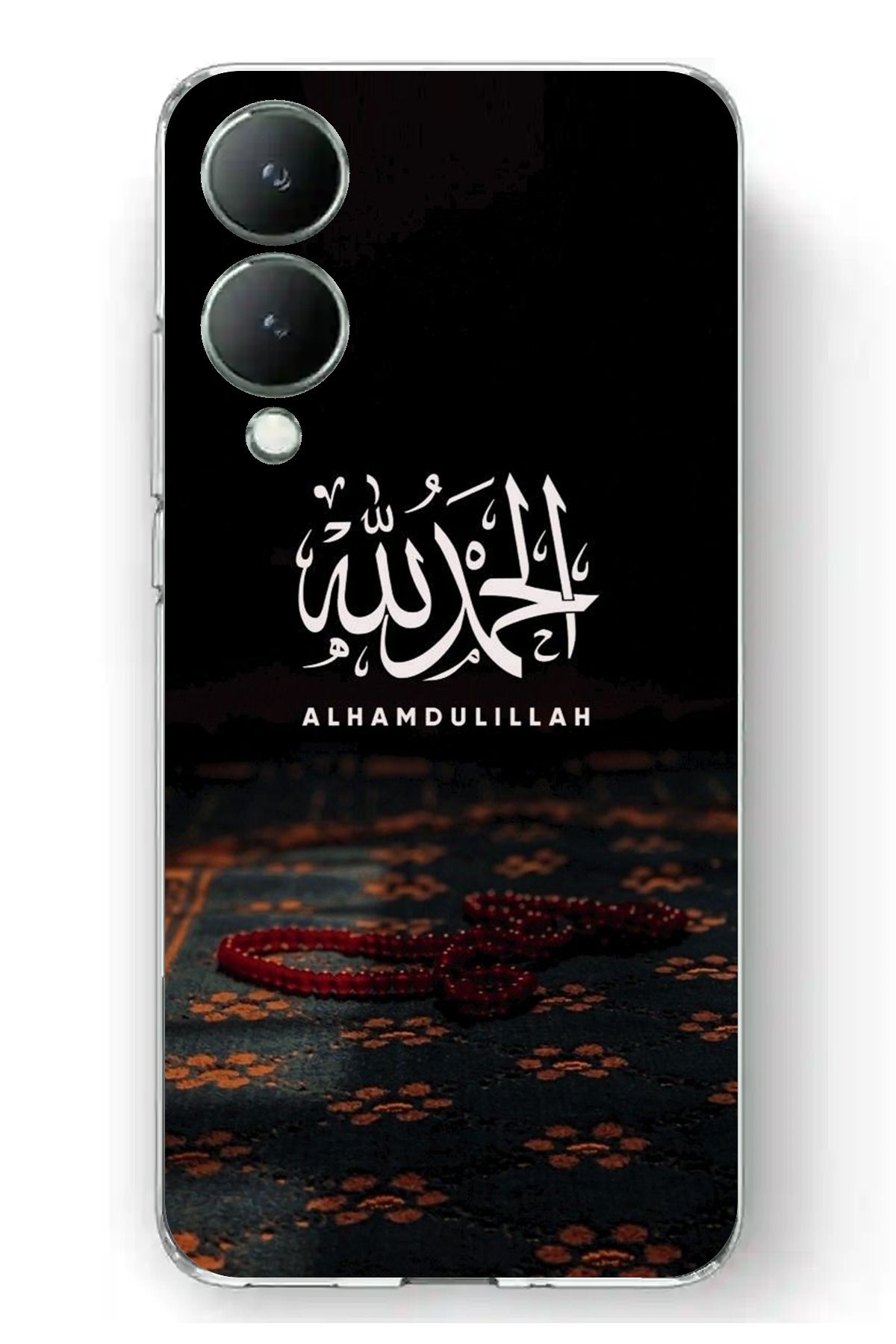 TechTree Vivo Y17S Uyumlu Elhamdülillah Tesbih Şeffaf Silikon Kılıf