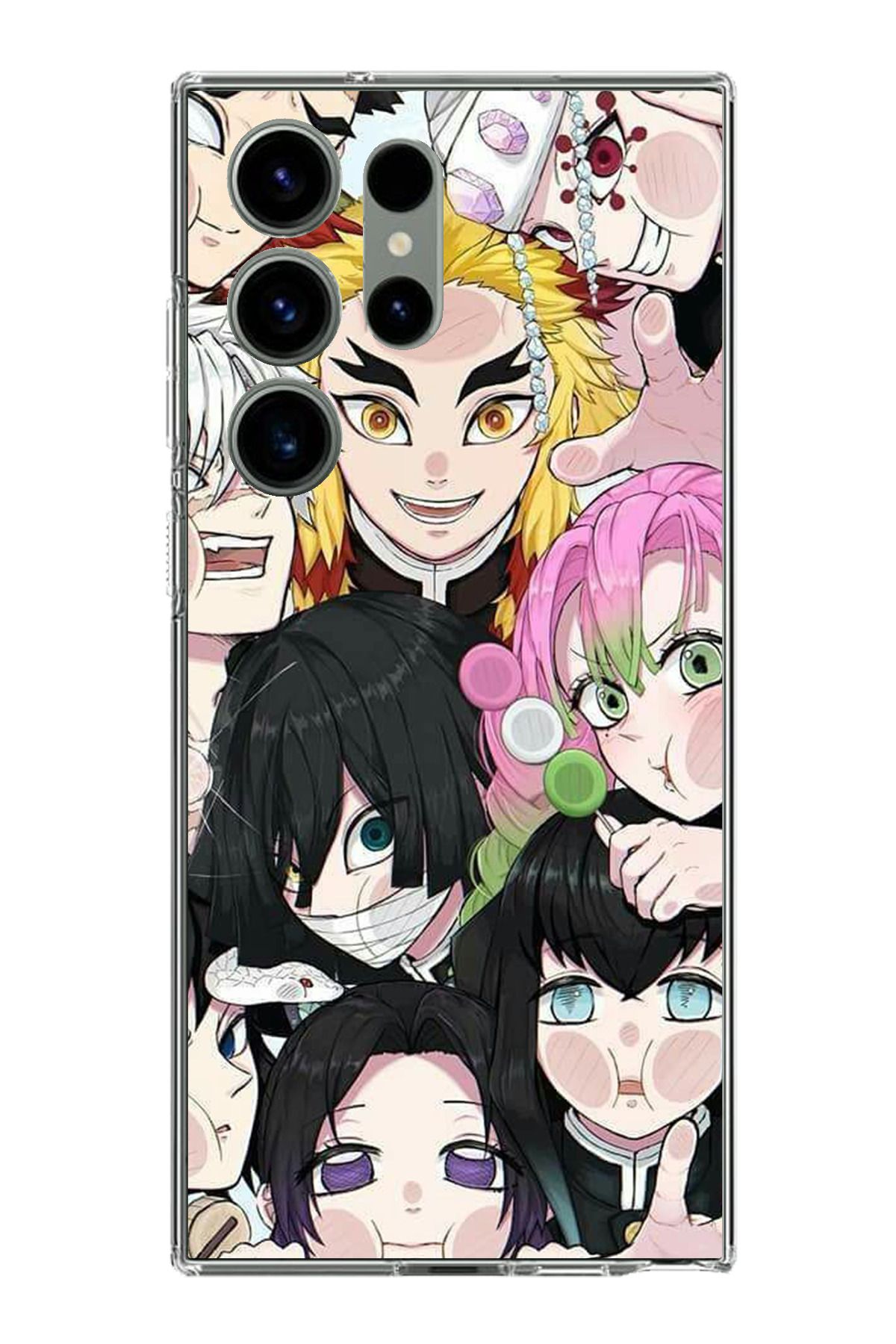 TechTree Samsung Galaxy S23 ULTRA Uyumlu Demon Slayer Manga Şeffaf Silikon Kılıf