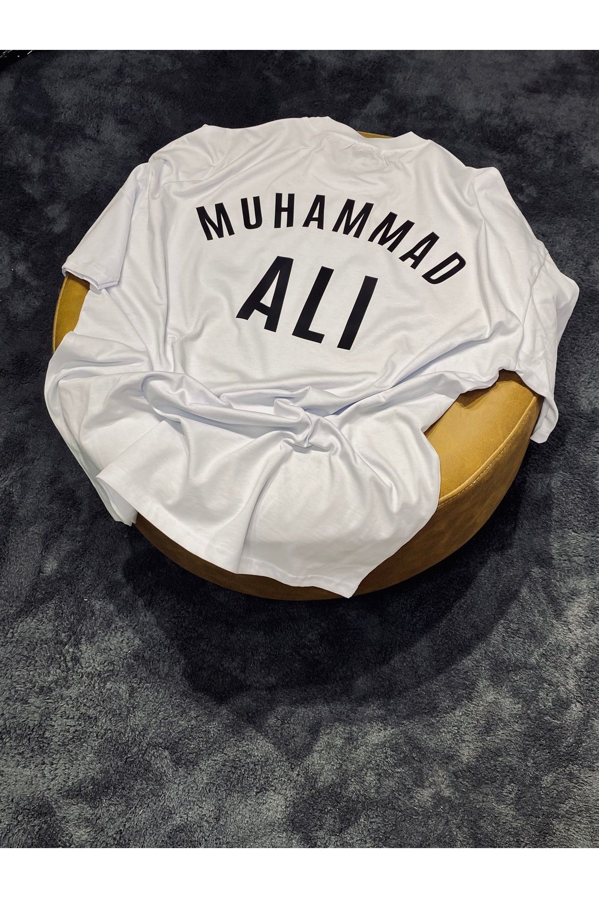 Spark Collection Muhammed Ali %100 Pamuklu Relax Kalıp Beyaz Tshirt