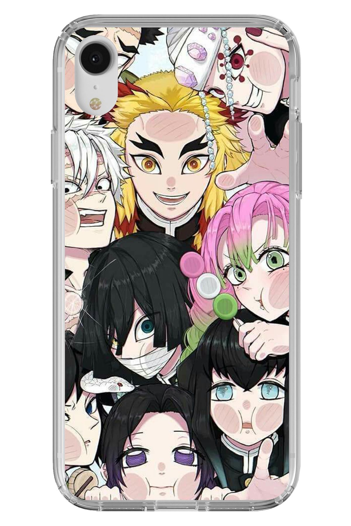 TechTree iPhone XR Uyumlu Demon Slayer Manga Şeffaf Silikon Kılıf
