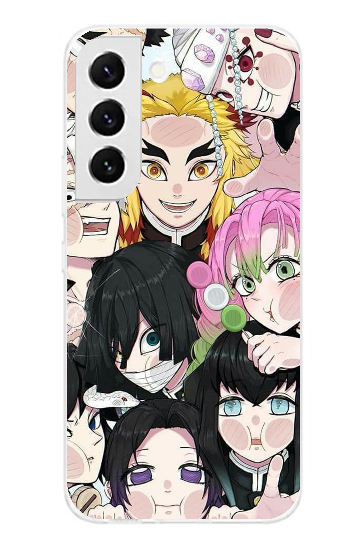 TechTree Samsung Galaxy S22 Uyumlu Demon Slayer Manga Şeffaf Silikon Kılıf