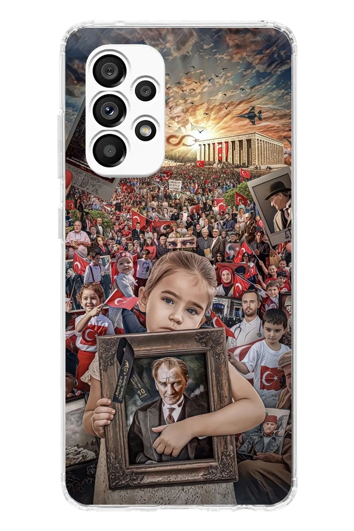 TechTree Samsung Galaxy A23 Uyumlu Anıtkabir Atatürk Portre Şeffaf Silikon Kılıf