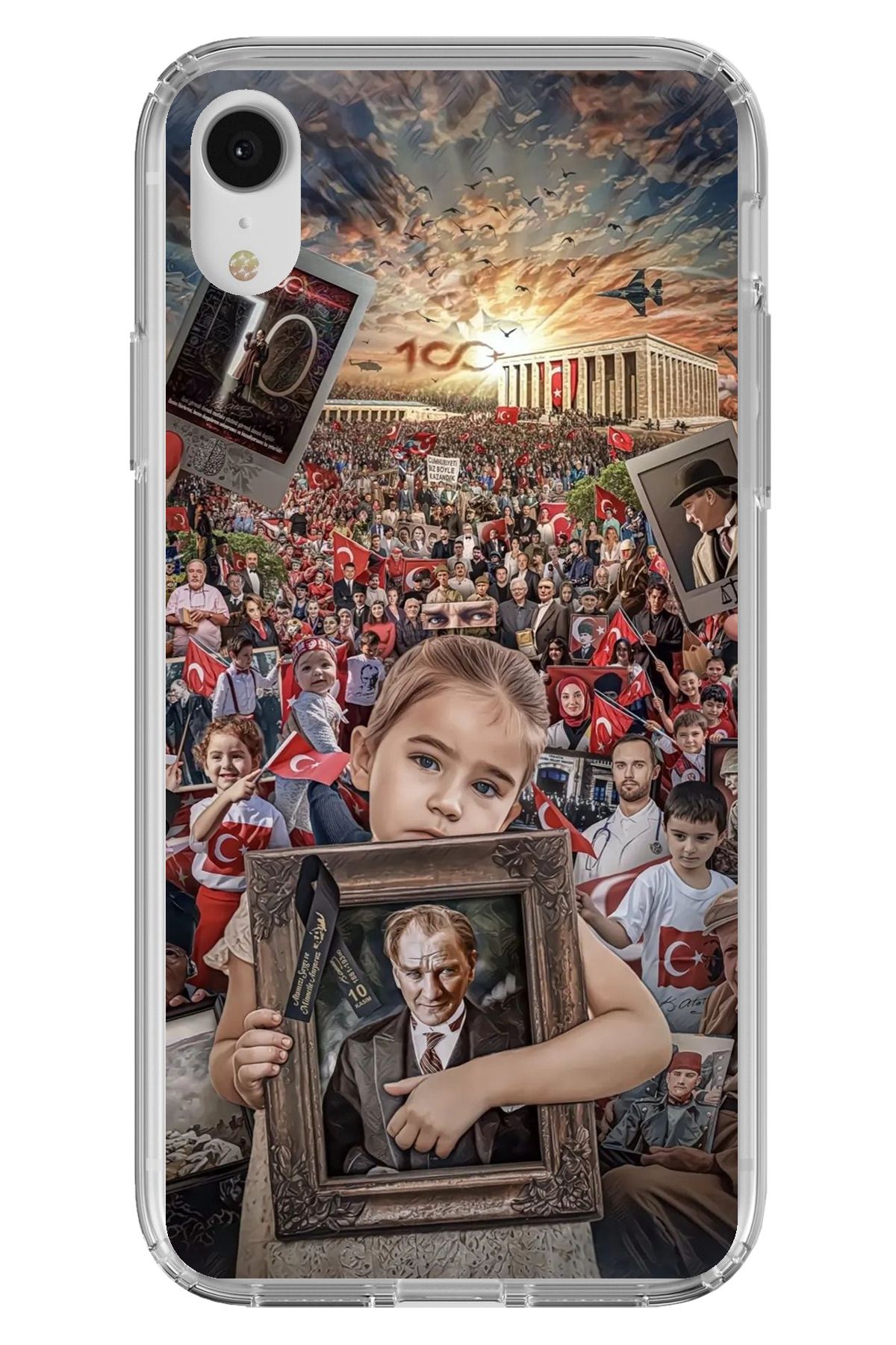 TechTree iPhone XR Uyumlu Anıtkabir Atatürk Portre Şeffaf Silikon Kılıf
