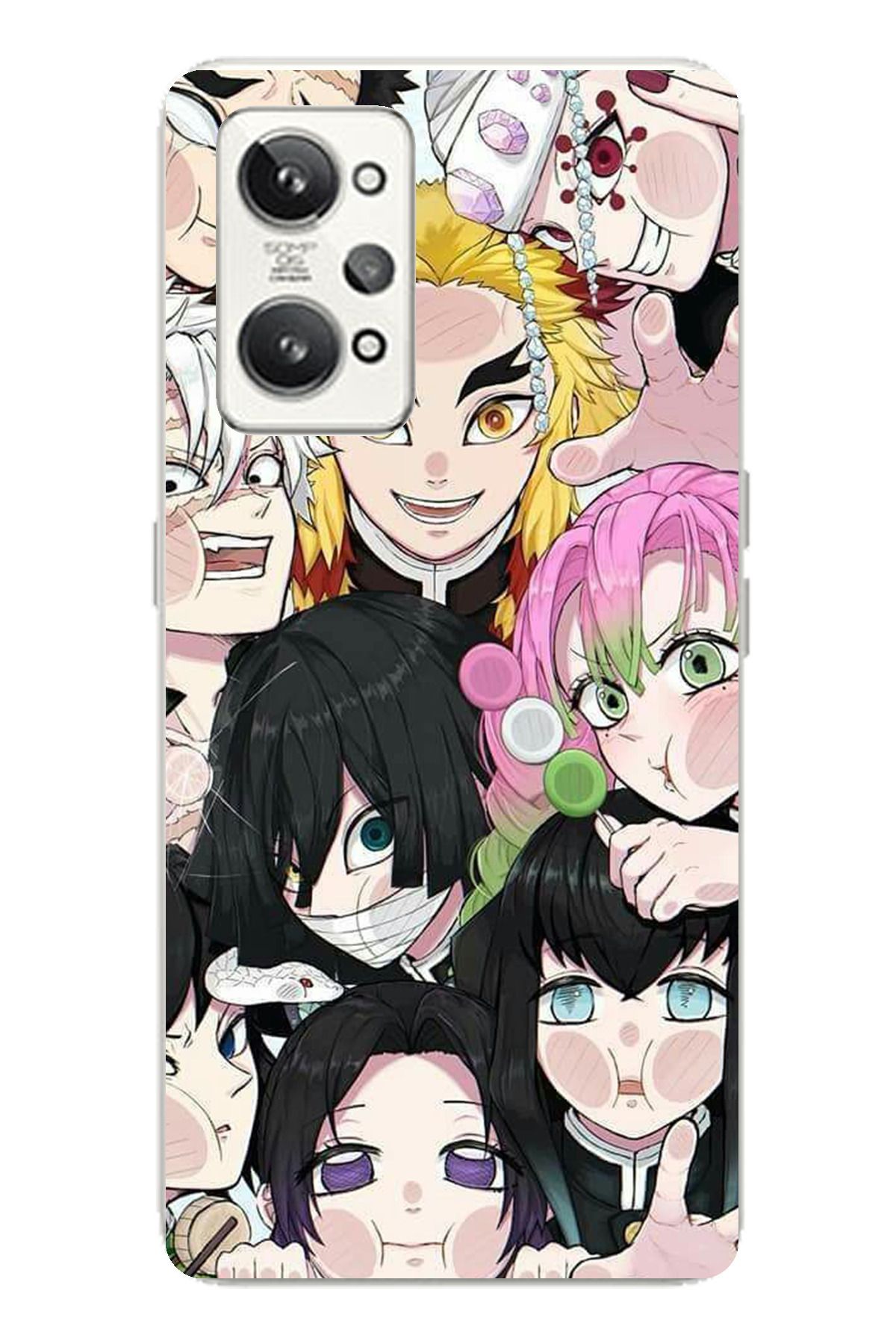 TechTree Realme GT2 Pro Uyumlu Demon Slayer Manga Şeffaf Silikon Kılıf
