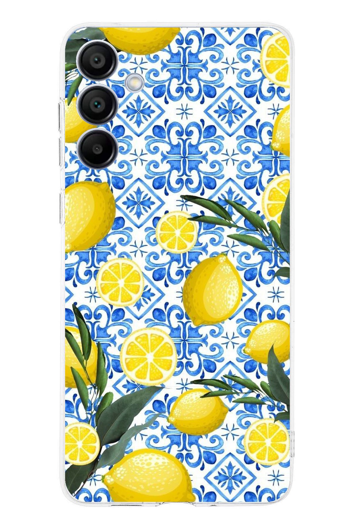 TechTree Samsung Galaxy A16 Uyumlu Limon Sulu Boya Şeffaf Silikon Kılıf