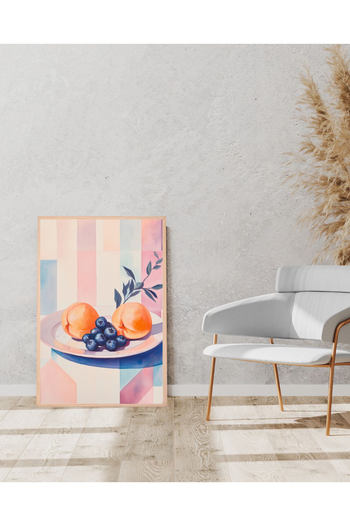 Tuba Decor Tek parça Ahşap Çerçeve Görünümlü MDF Tablo