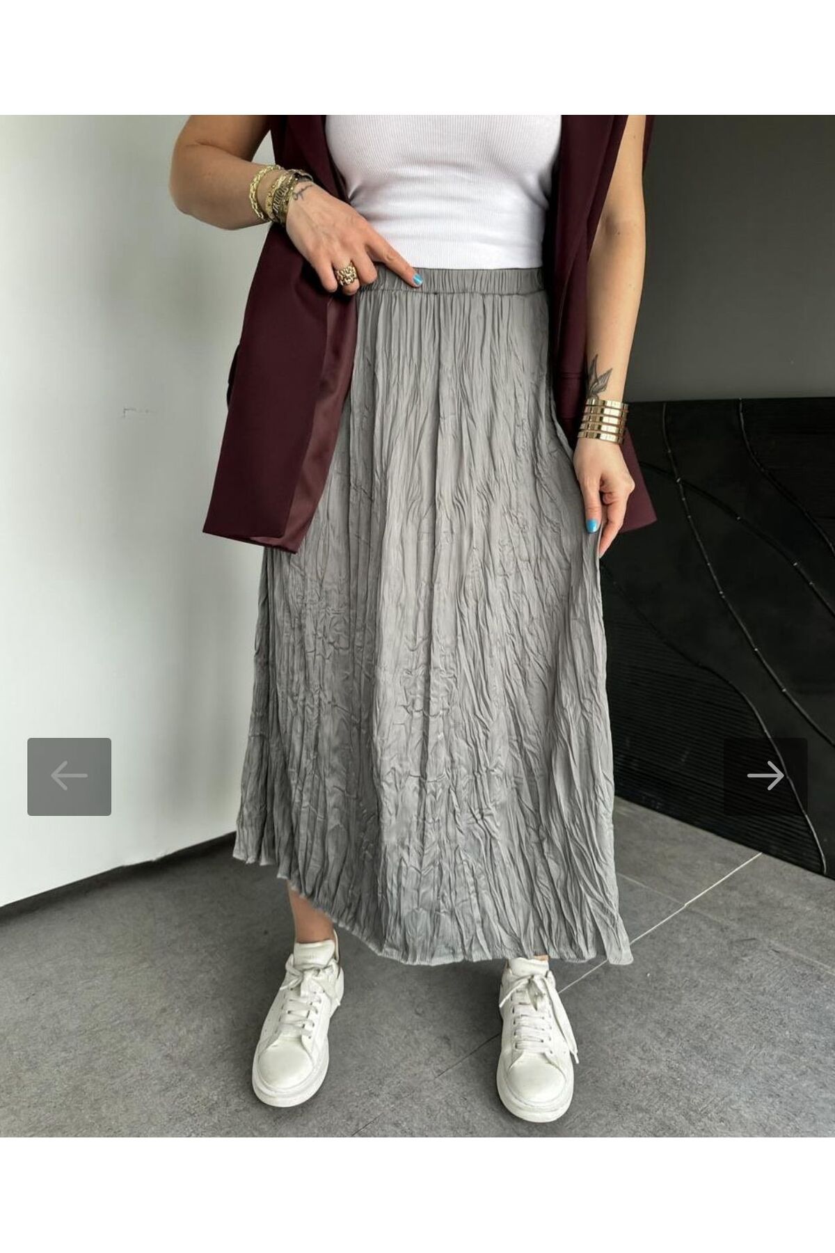 Bero Butik KIRIŞIK VİSKON ETEK