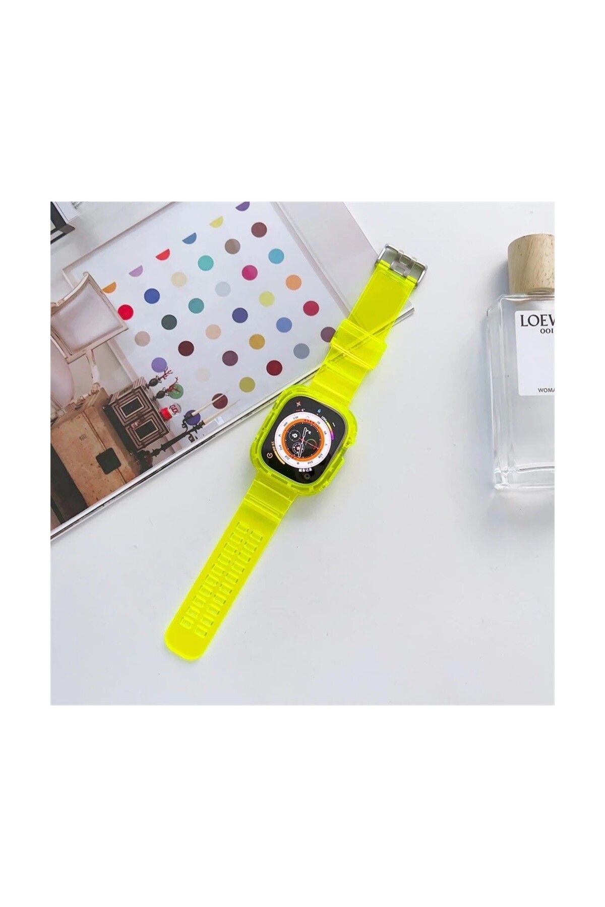 Dmay Apple Watch Ultra - 49MM Uyumlu 2in1 Tam Koruma Silikon Kordon Kılıf
