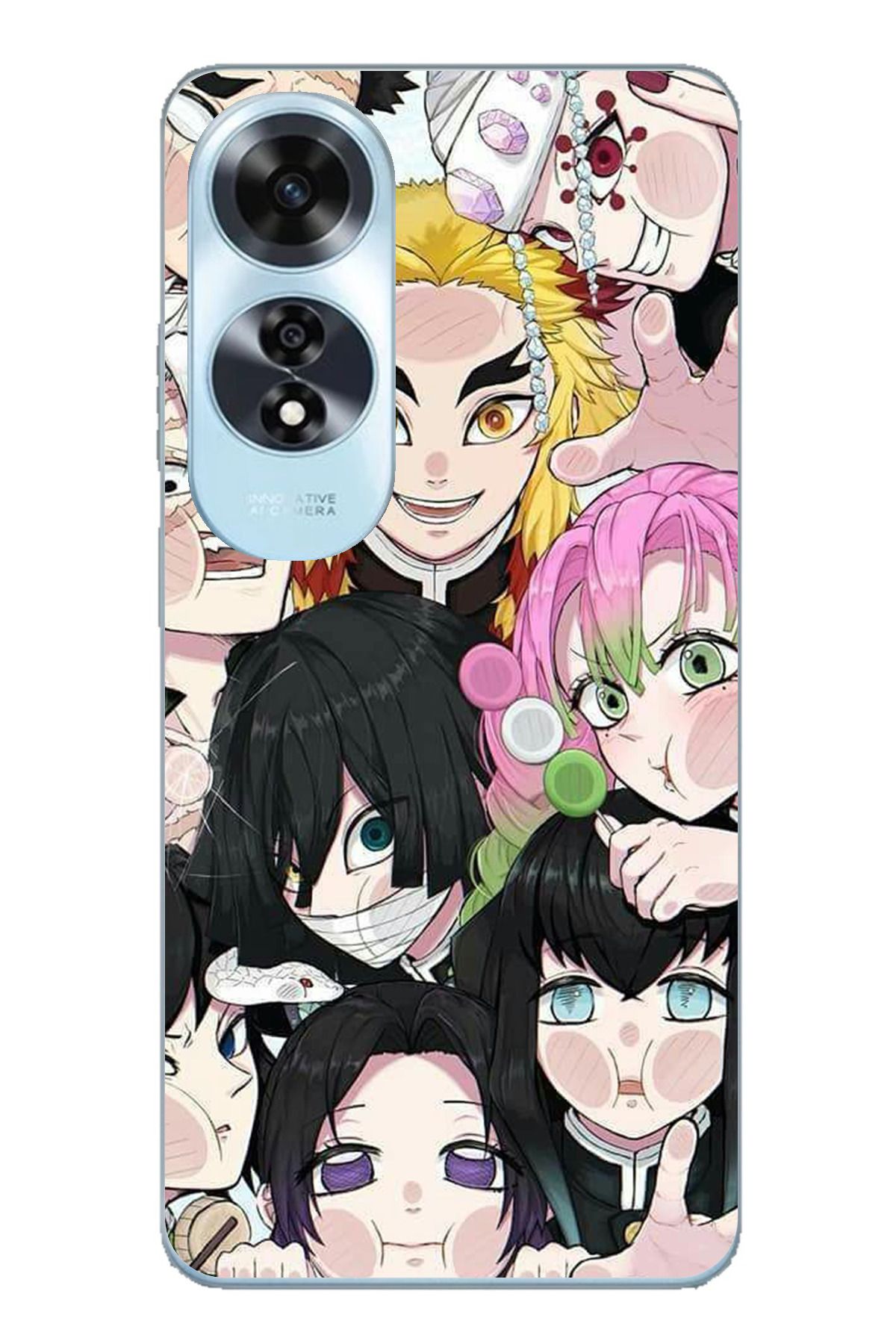 TechTree OPPO A60 Uyumlu Demon Slayer Manga Şeffaf Silikon Kılıf