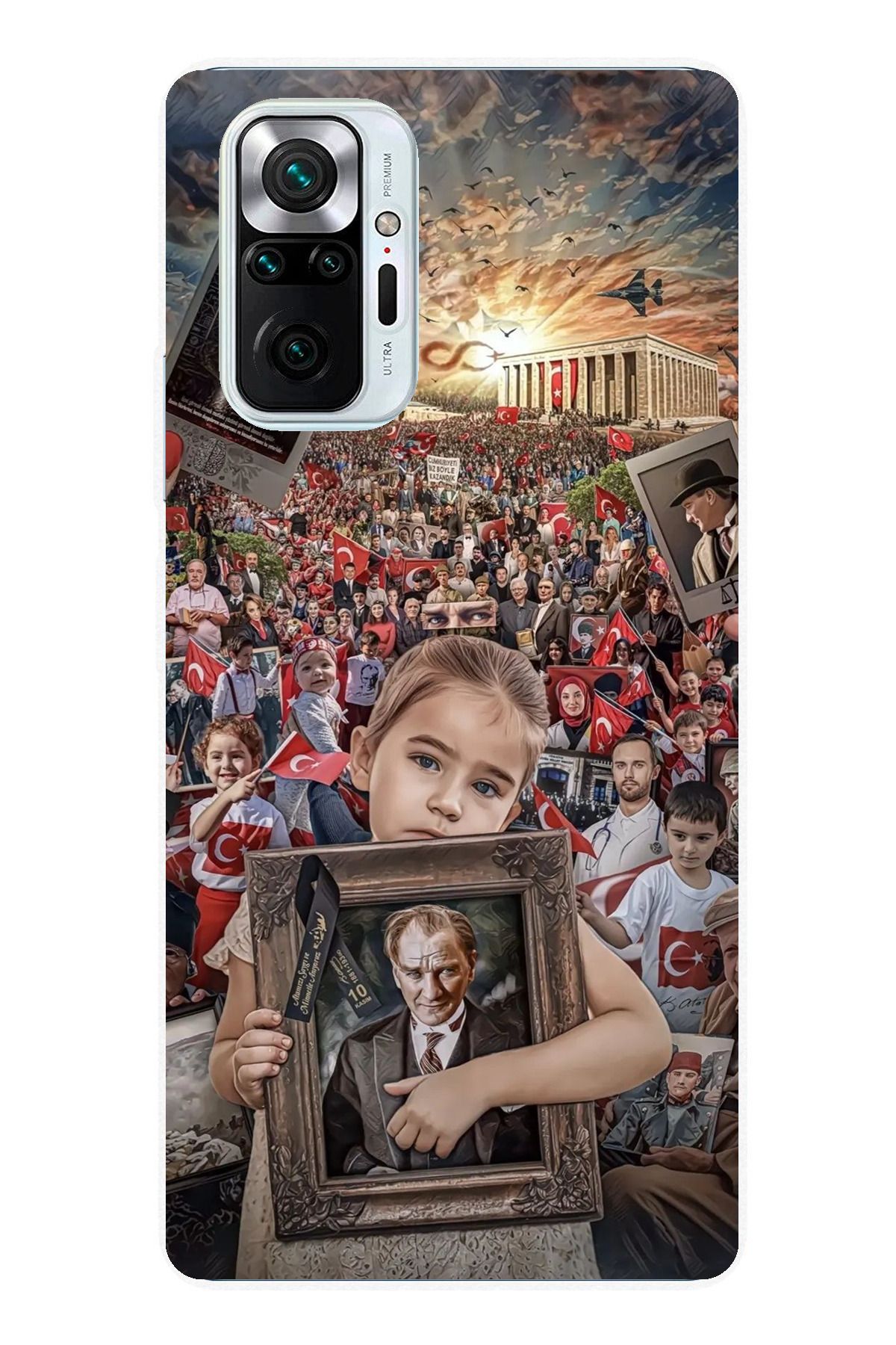 TechTree Redmi Note 10 PRO Uyumlu Anıtkabir Atatürk Portre Şeffaf Silikon Kılıf