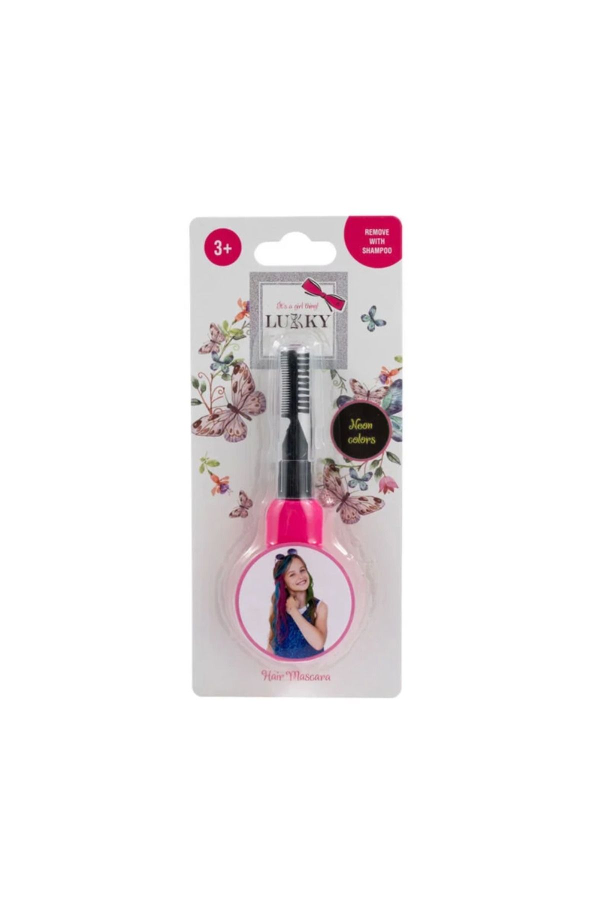 ÖYKÜ VE YİĞİT Lukky Saç Maskarası Neon Pembe