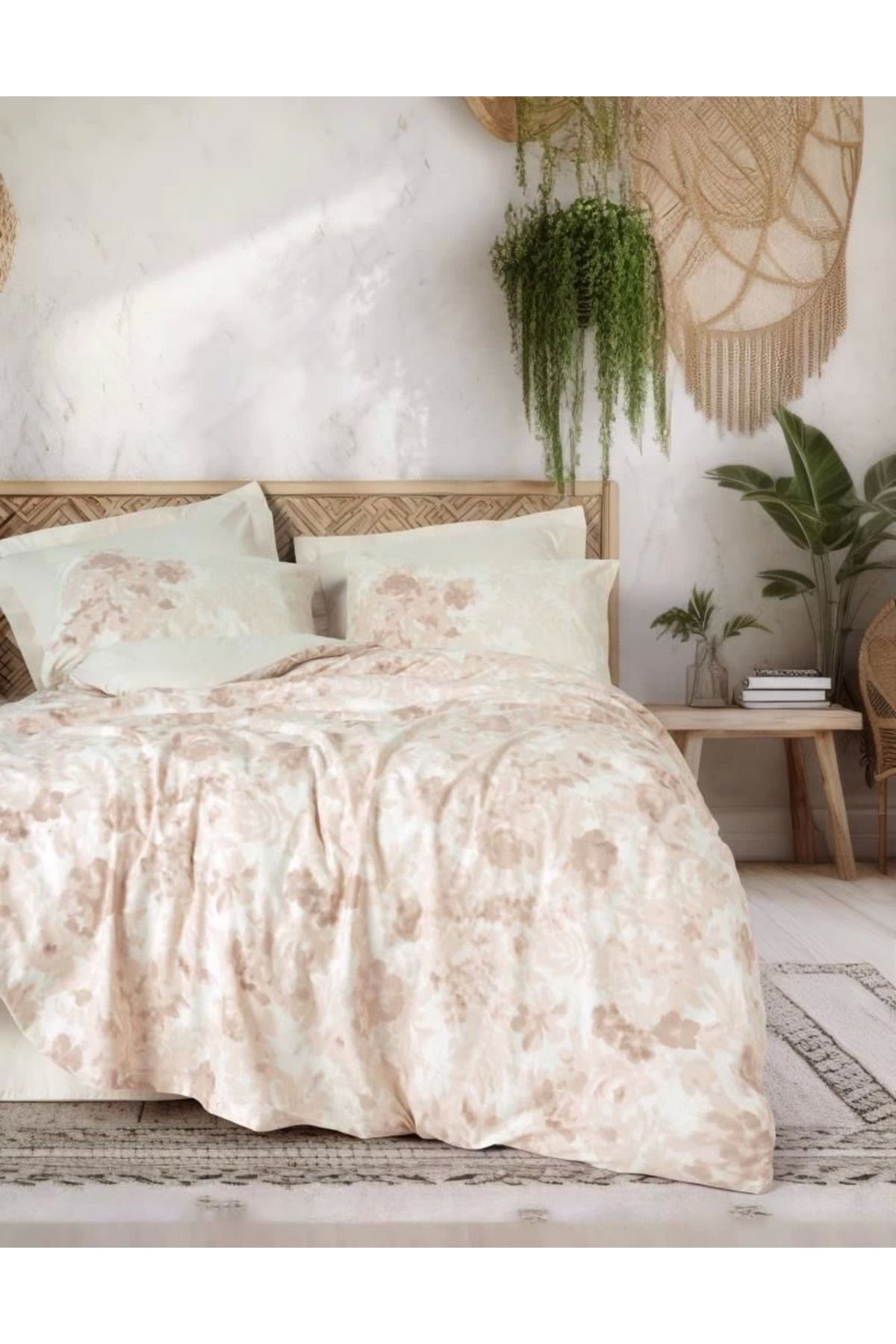 ÖYKÜ VE YİĞİT Cotton Box Dual Çift Kişilik Nevresim Takımı Vestige Bej