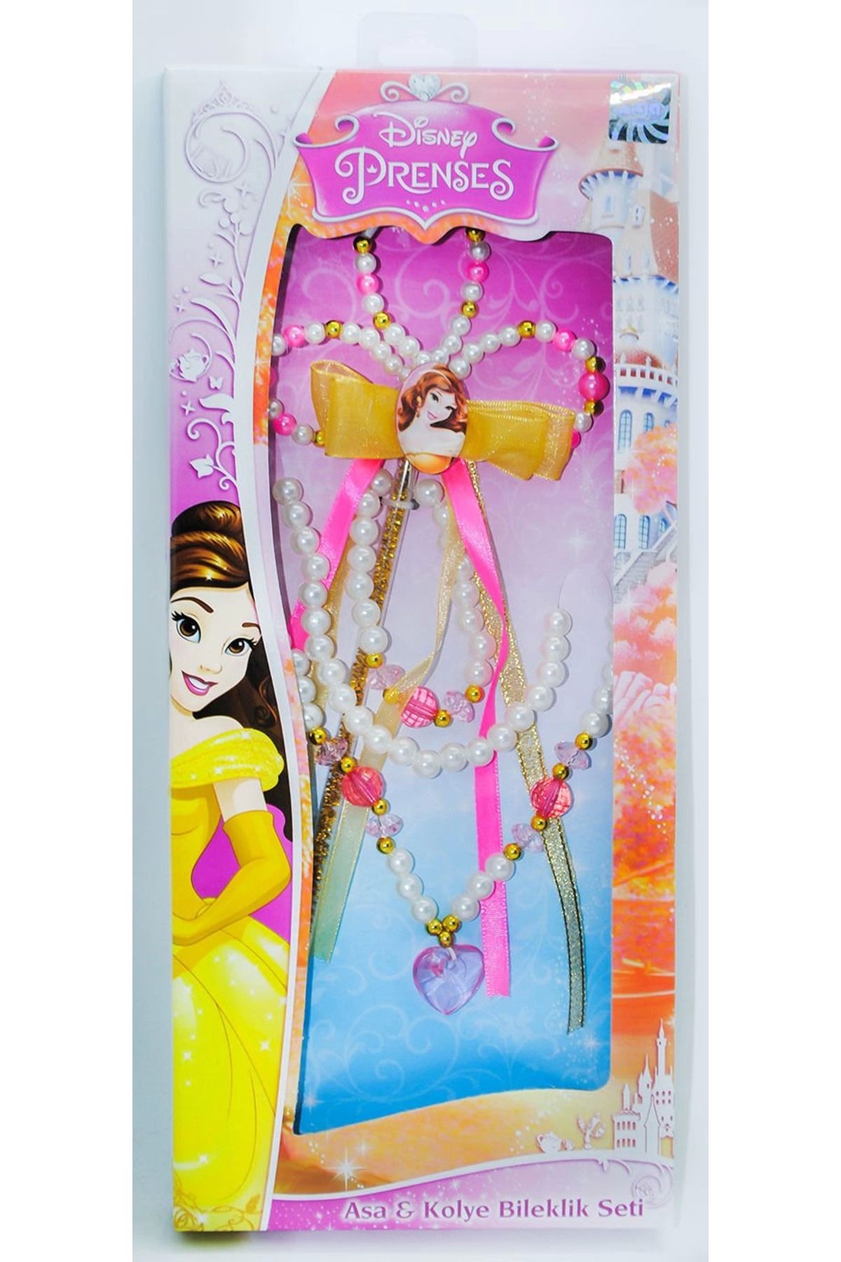 Angoravi Disney Prenses Belle Asa-Kolye-Bileklik Seti
