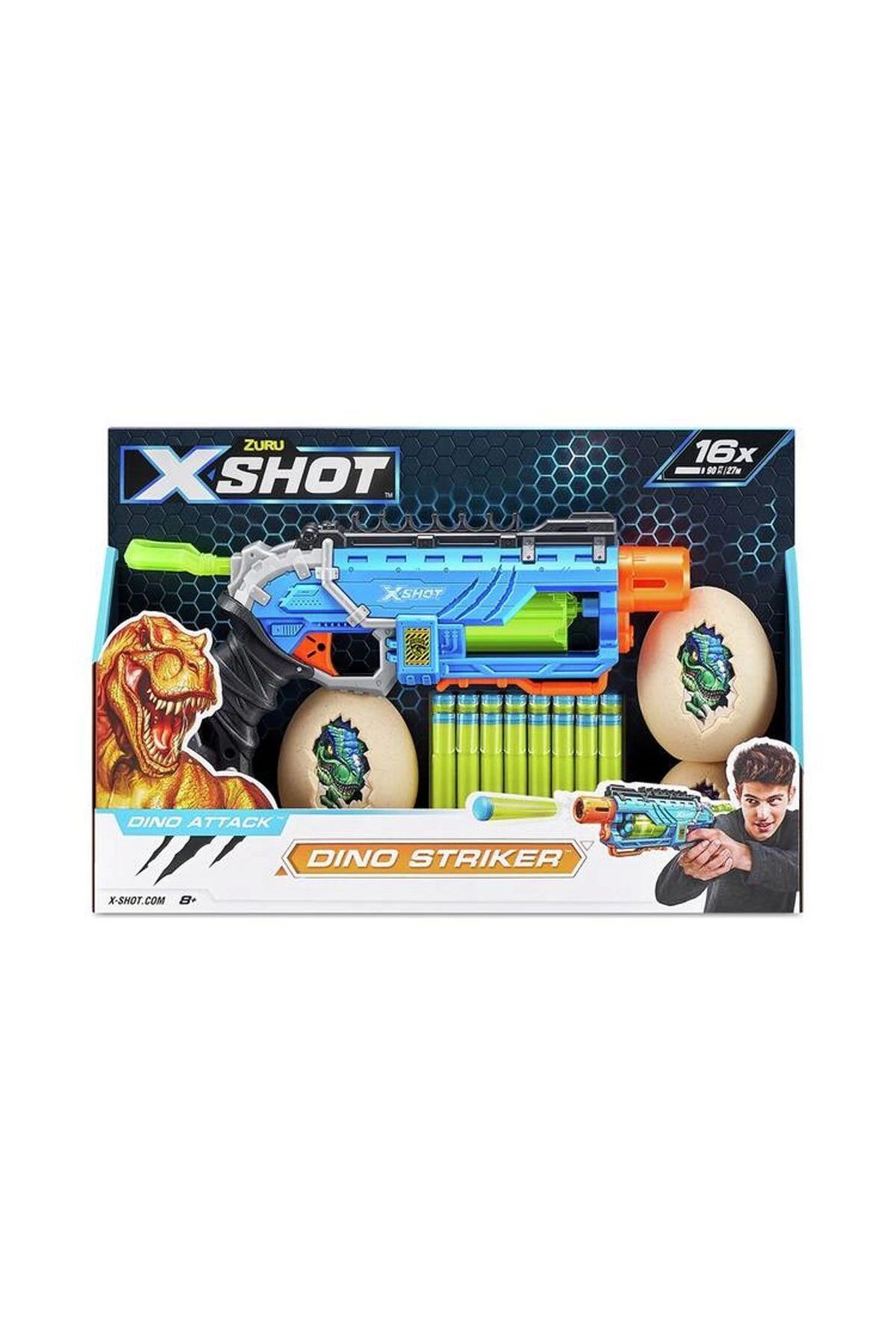 MELFSHOP 4860 X Shot Sünger Atan Dino Attack Striker Silah -Sunman