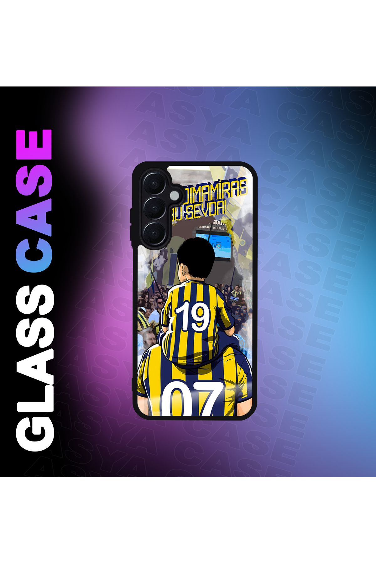 Asya Case Samsung Galaxy A25 5G Kılıf Fener Baskılı Telefon Kapağı Siyah Silikon Arka Kapak Koruyucu