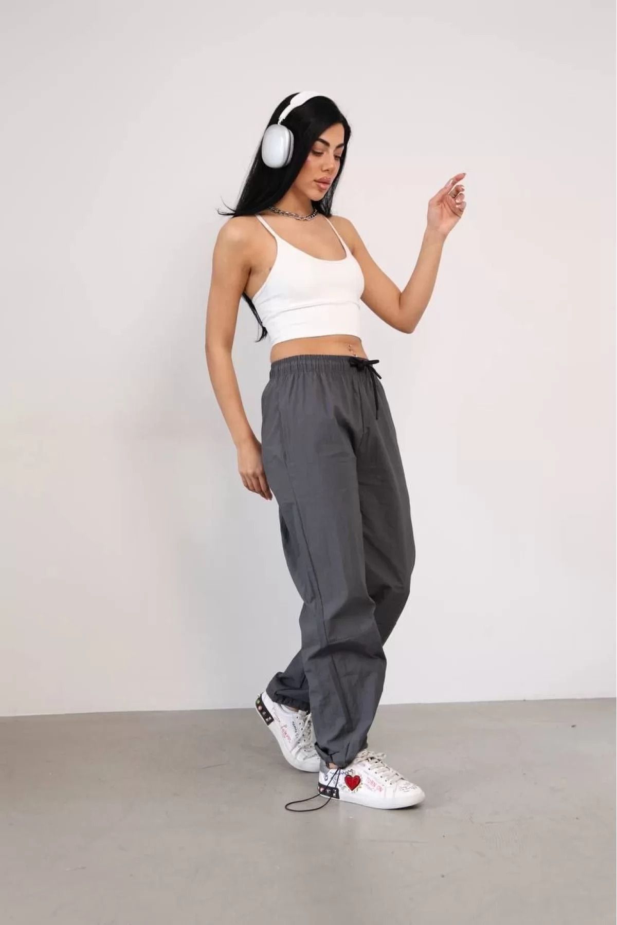 BBbutik Paraşüt Kumaş Kargo Ceplı Baggy Pantolon Eşofman
