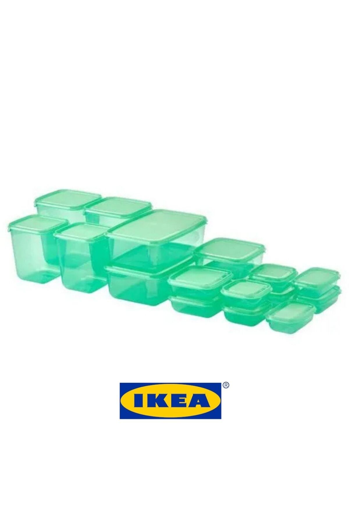 IKEA PRUTA 17’li Saklama Kabı – Gıda Saklama Kutusu – Buzdolabı & Mikrodalga Uyumlu