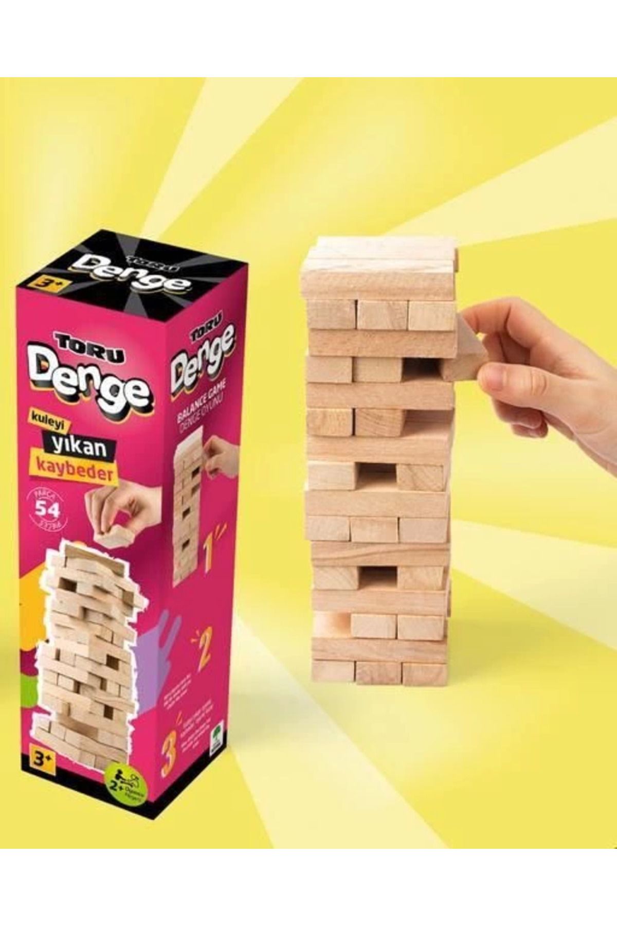 DENİZBİLİŞİM Ahşap Denge Blokları 54 Parça
