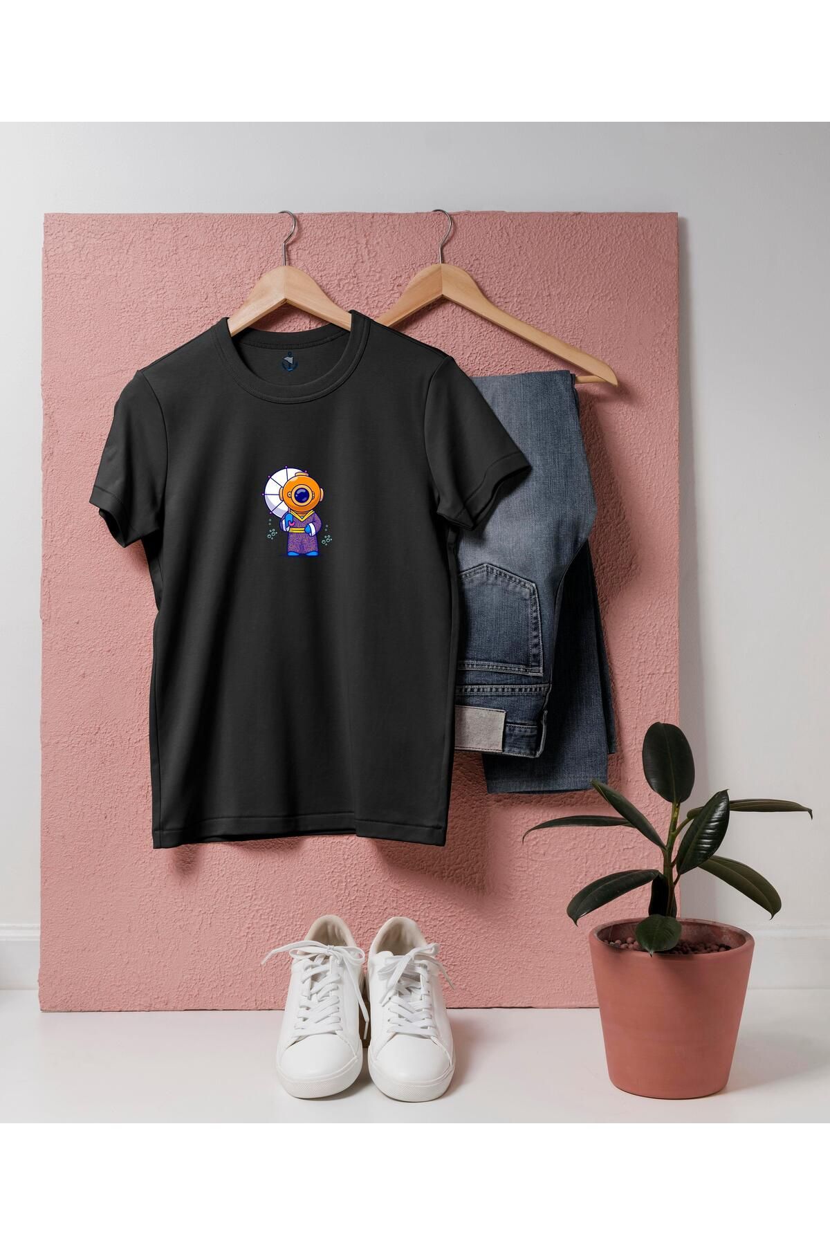 bahriyeli.jpeg Oversize Japon Şemsiyeli Dalgıç tasarım unisex T-shirt