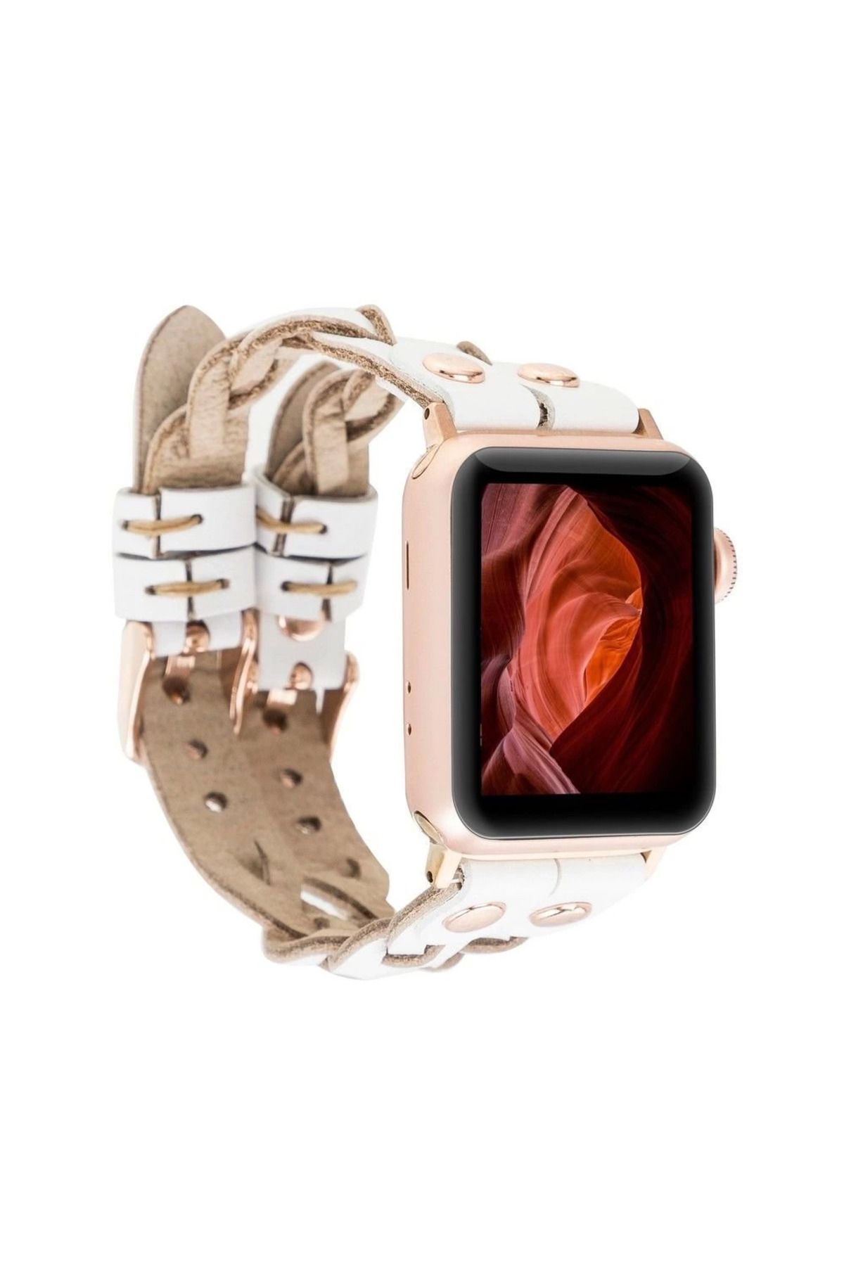 Angoravi Apple Watch Uyumlu Deri Kordon York Double Tour F3