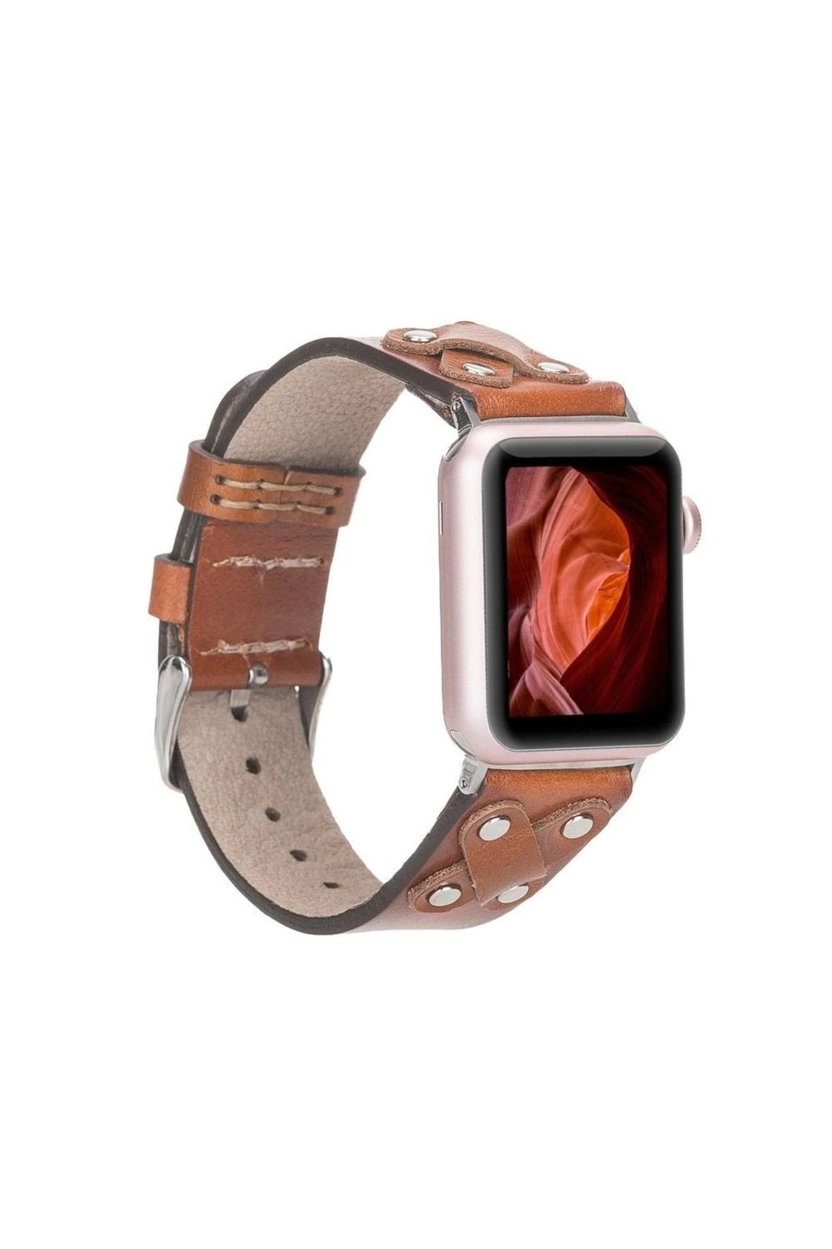 Angoravi Watch Uyumlu Deri Kordon Cross 42-44-45mm ST RST2E