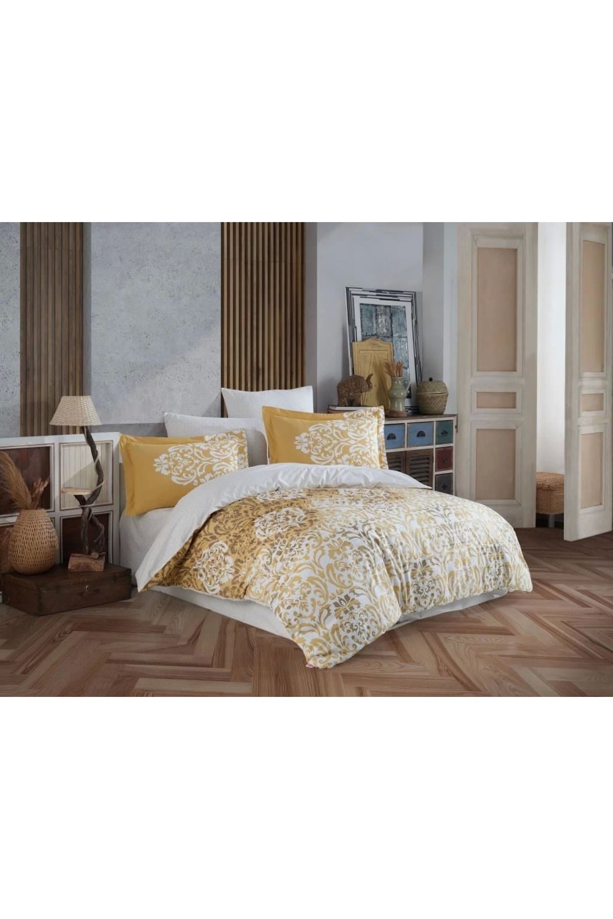 MELFSHOP Hobby Çift Kişilik Poplin Nevresim Serenity Gold