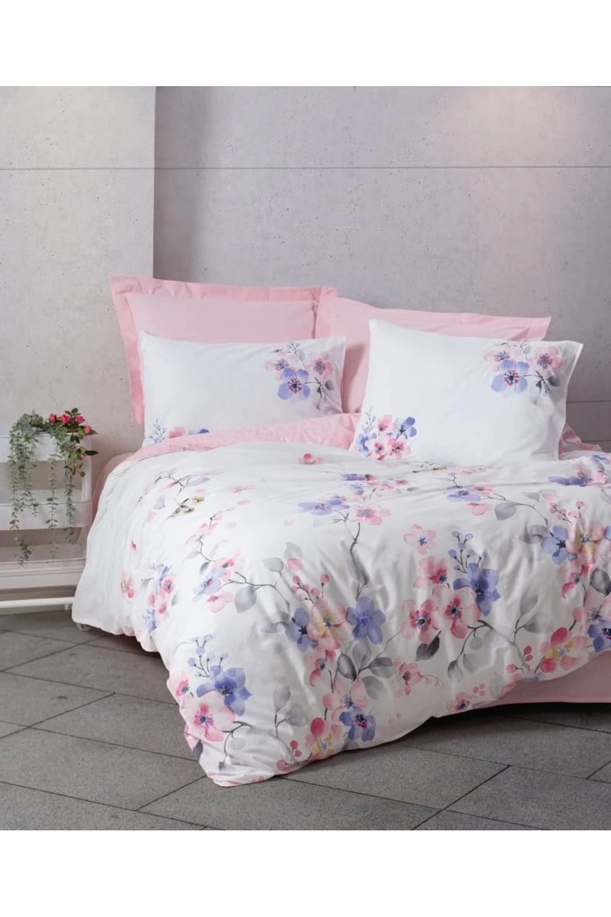 ÖYKÜ VE YİĞİT Cotton Box Ranforce Nevresim Takımı Çift Kişilik Jayda Pembe
