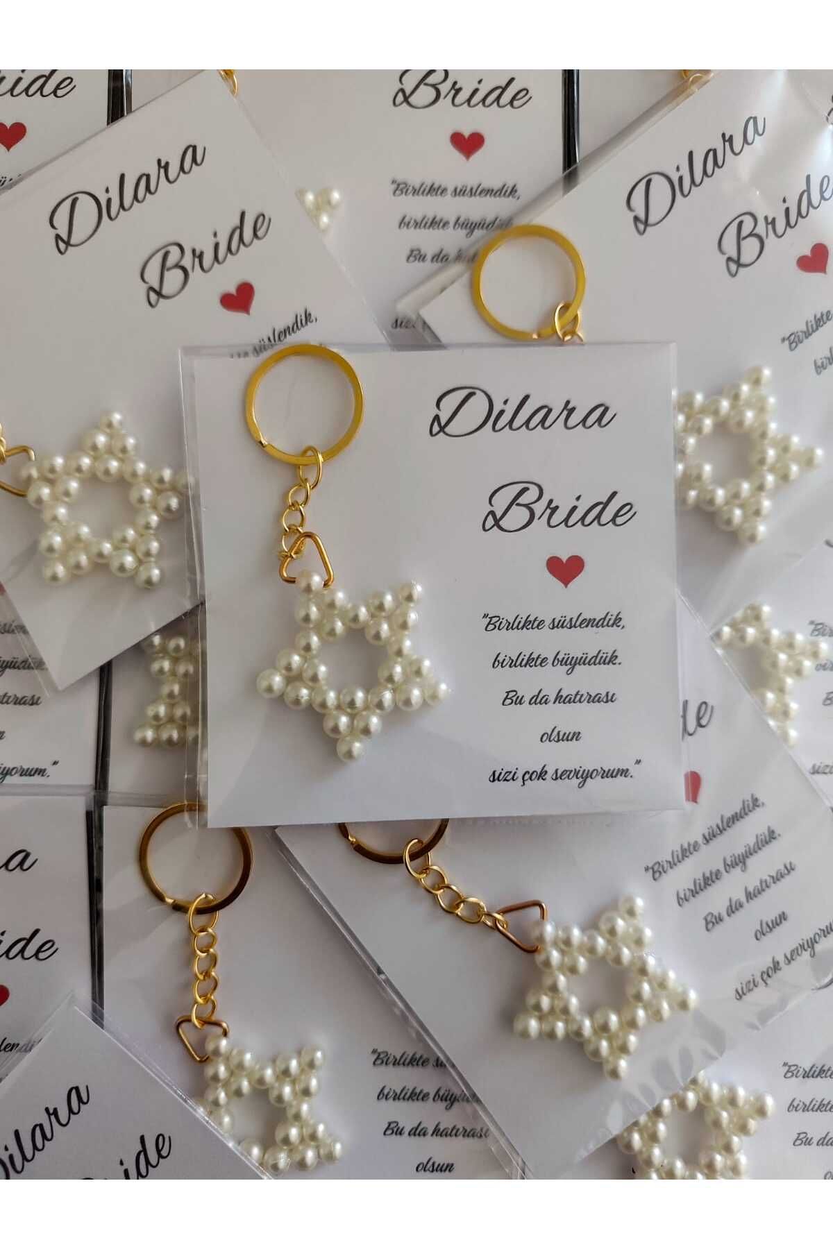 shop hediyelikAVM bride hediyelik 15 adet yıldız anahtarlık